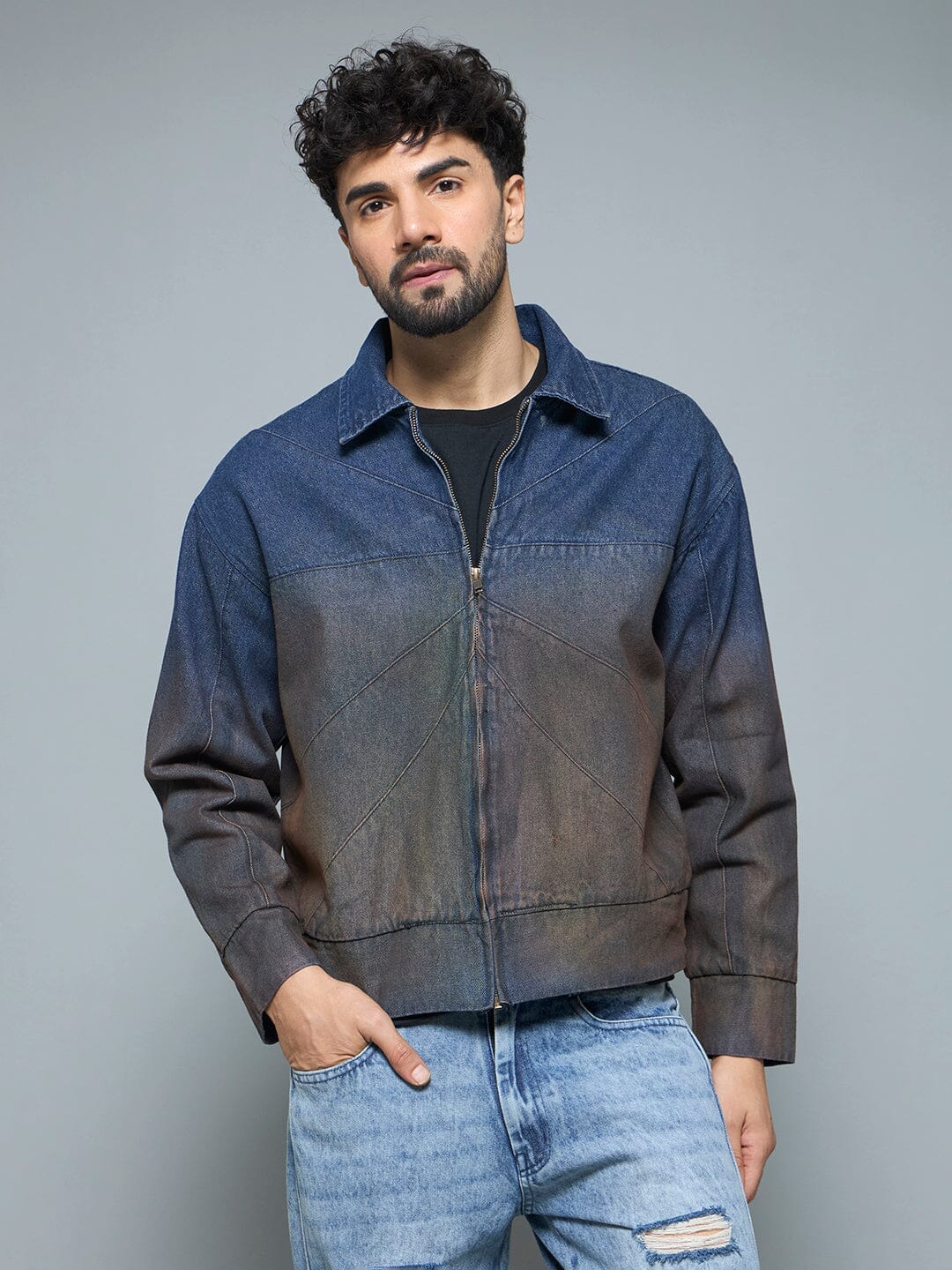 Vintage Denim Vintage Wash Harrington Jacket