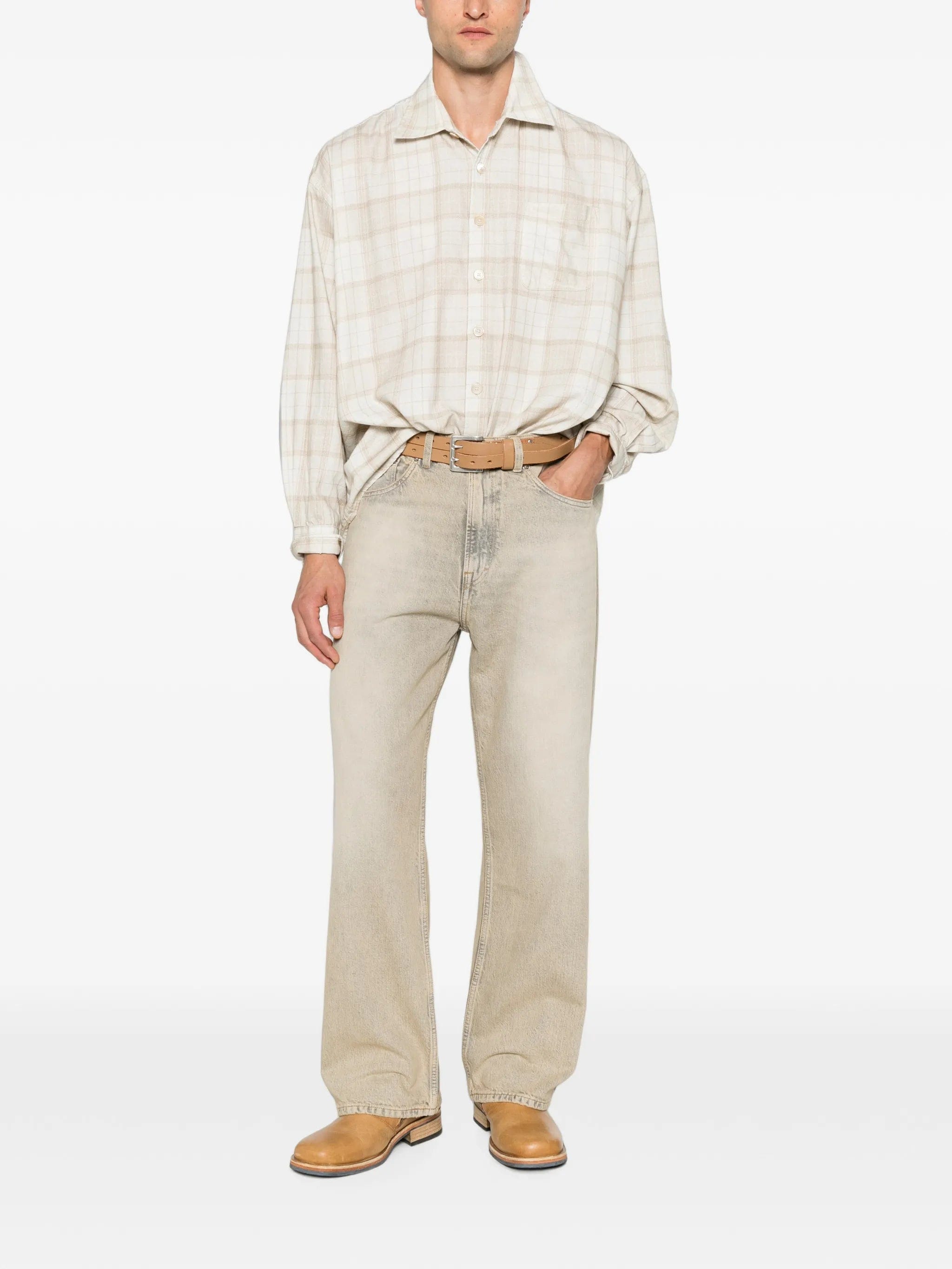 OUR Legacy Borrowed check - print shirt