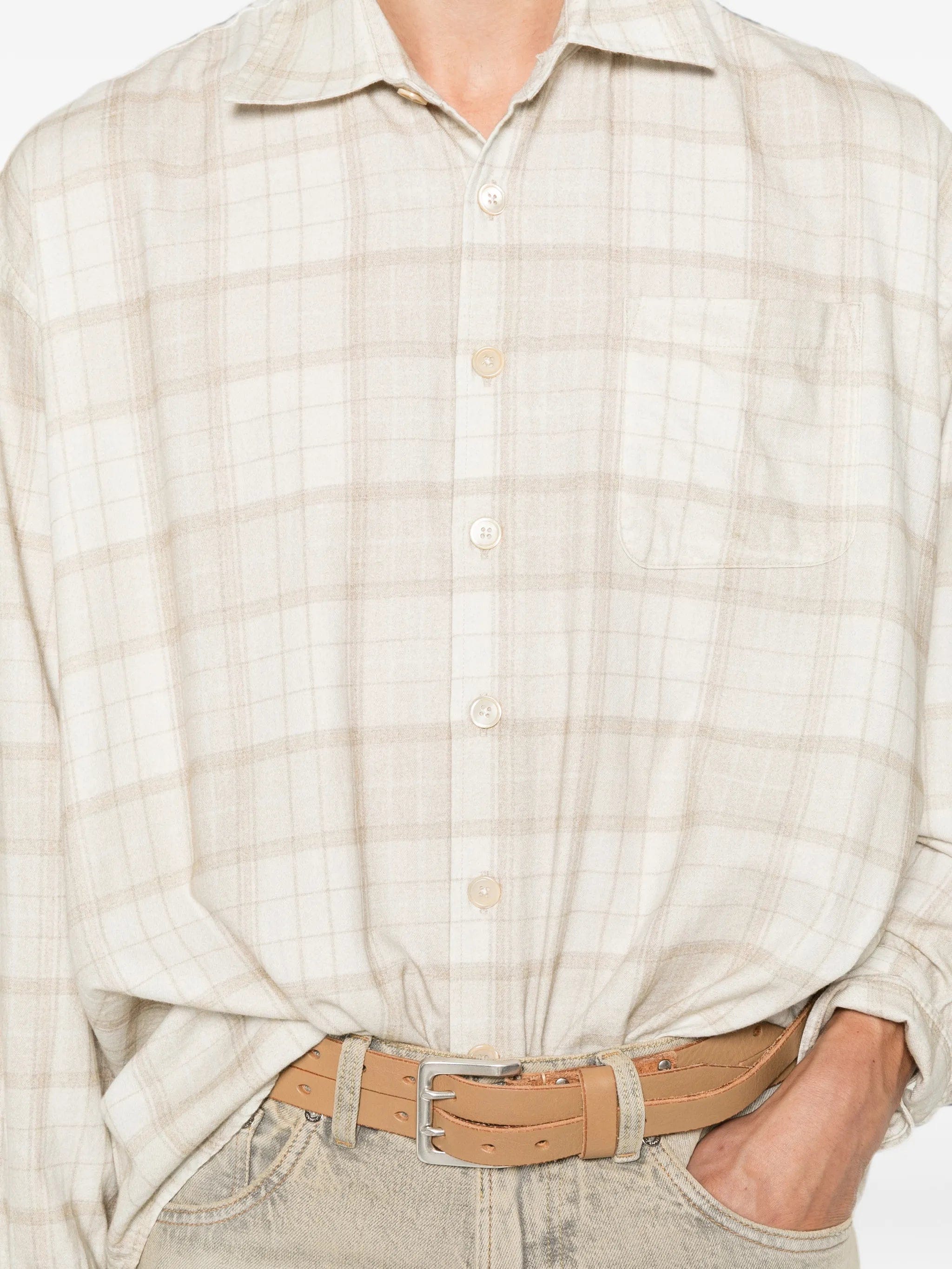 OUR Legacy Borrowed check - print shirt