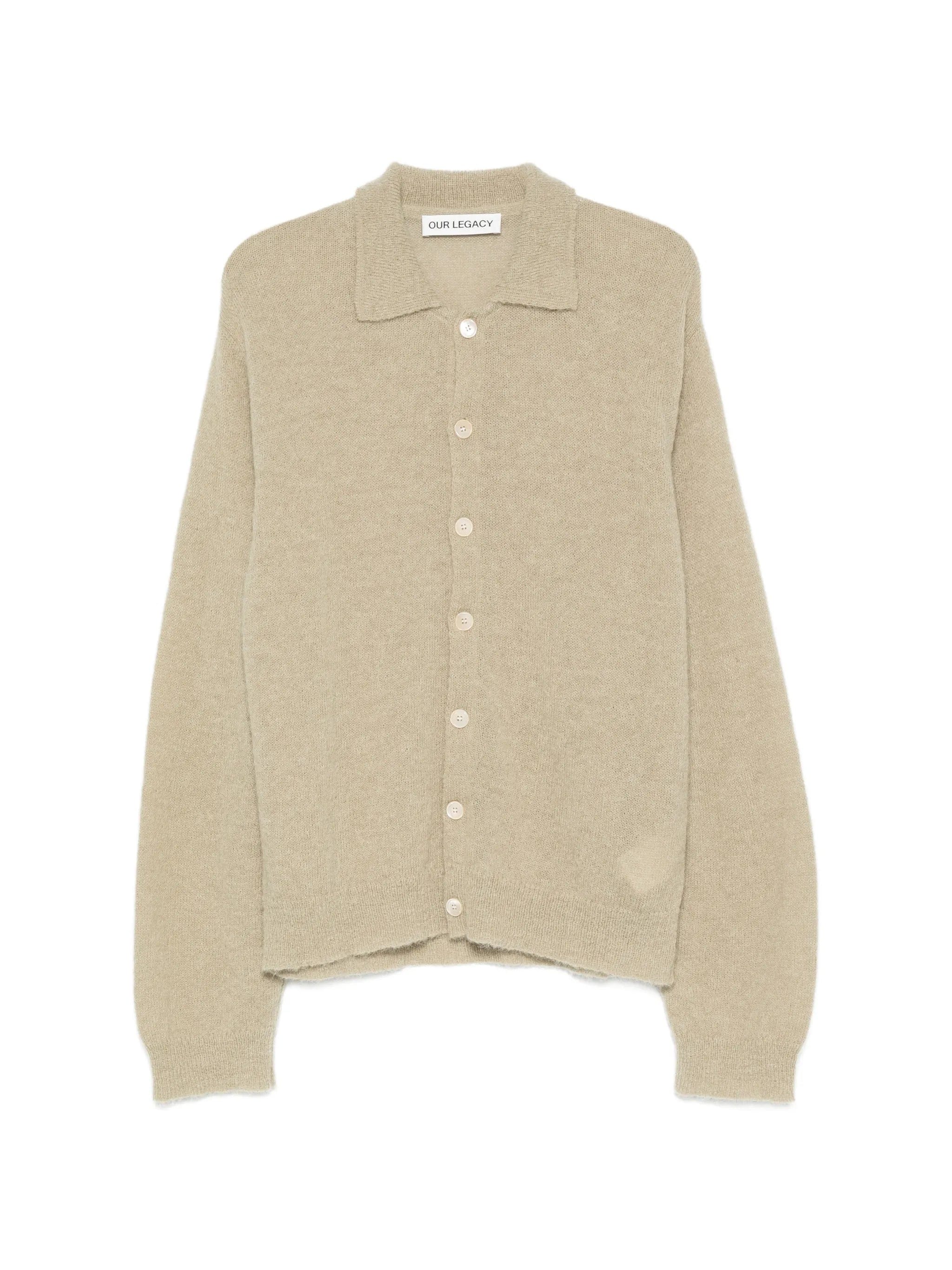 OUR Legacy Evening fuzzy alpaca polo shirt