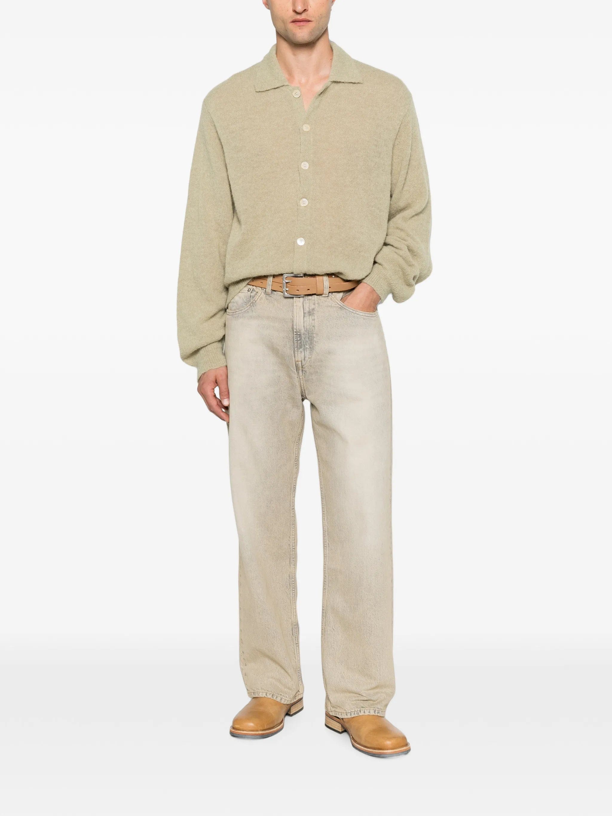 OUR Legacy Evening fuzzy alpaca polo shirt