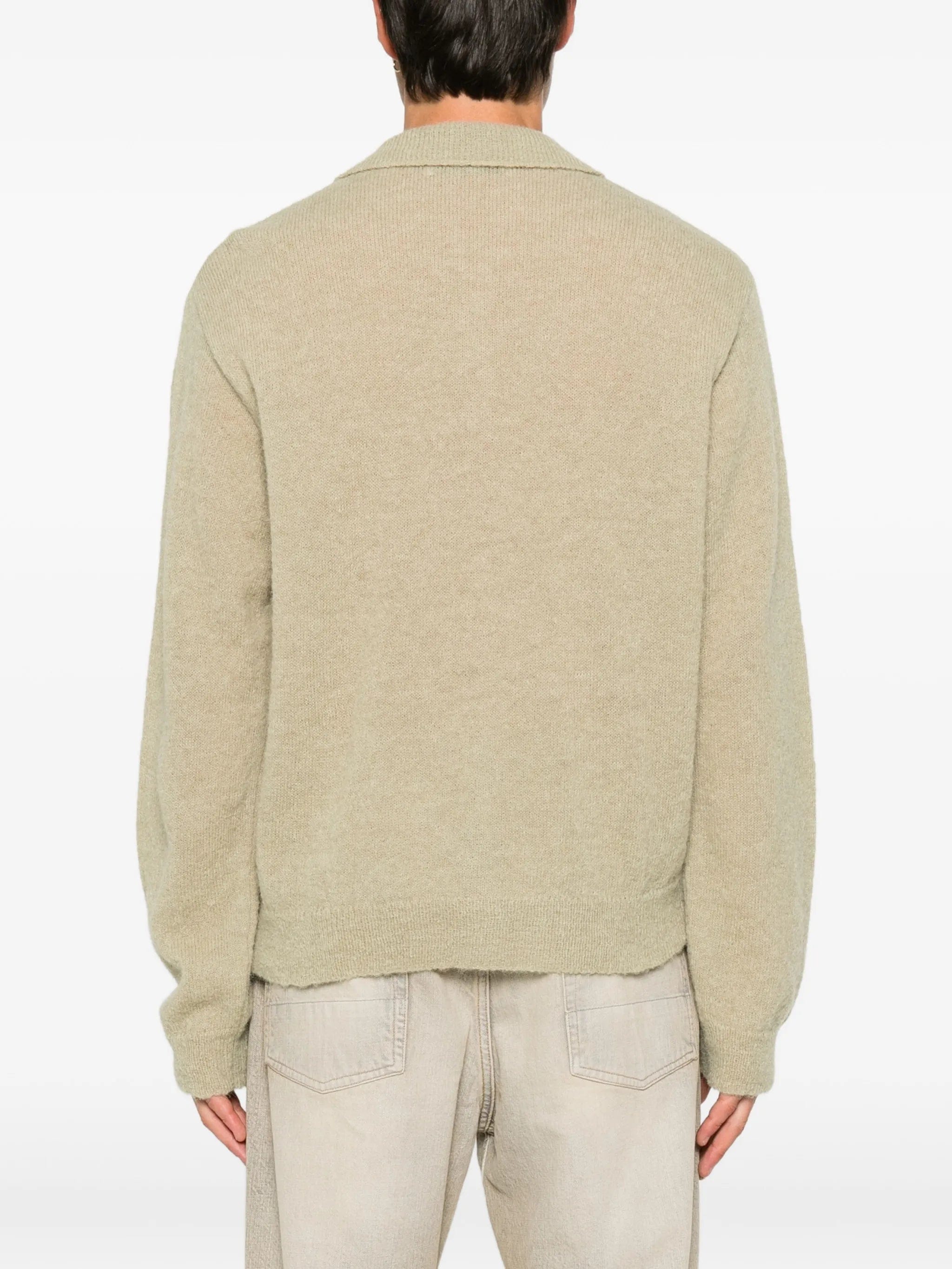 OUR Legacy Evening fuzzy alpaca polo shirt