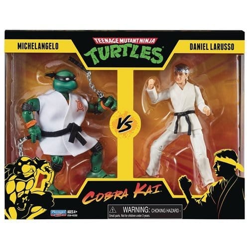 Playmates Teenage Mutant Ninja Turtles x Cobra Kai - Michelangelo vs. Daniel LaRusso 2 - Pack Action Figures
