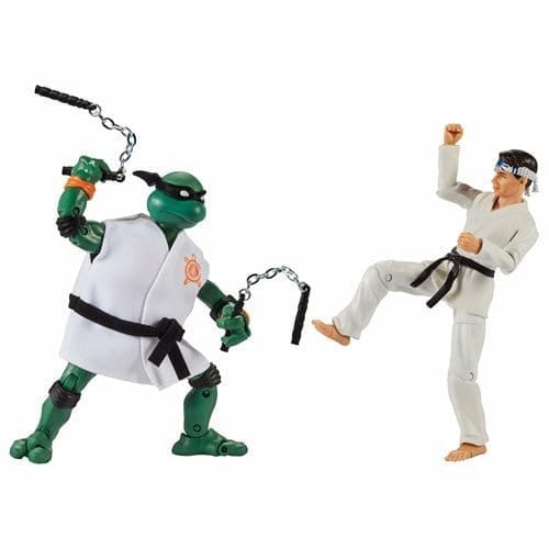 Playmates Teenage Mutant Ninja Turtles x Cobra Kai - Michelangelo vs. Daniel LaRusso 2 - Pack Action Figures