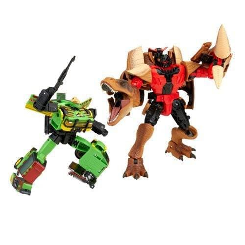 Hasbro Jurassic Park Transformers Mash - Up Tyrannocon Rex and Autobot JP93 Set