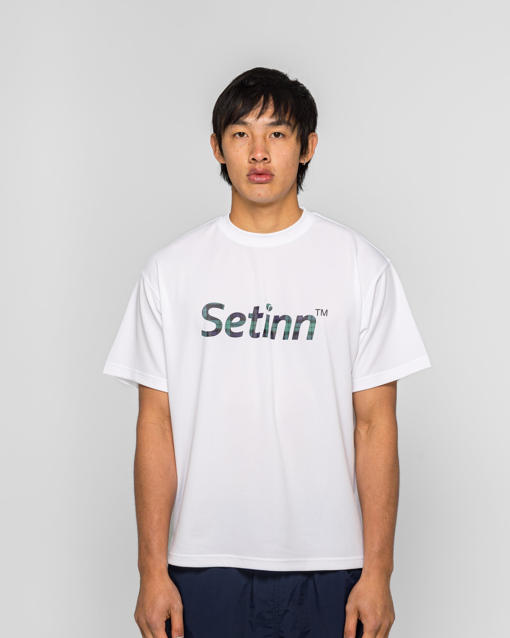 Setinn Script Practice T - Shirt - White/Blackwatch