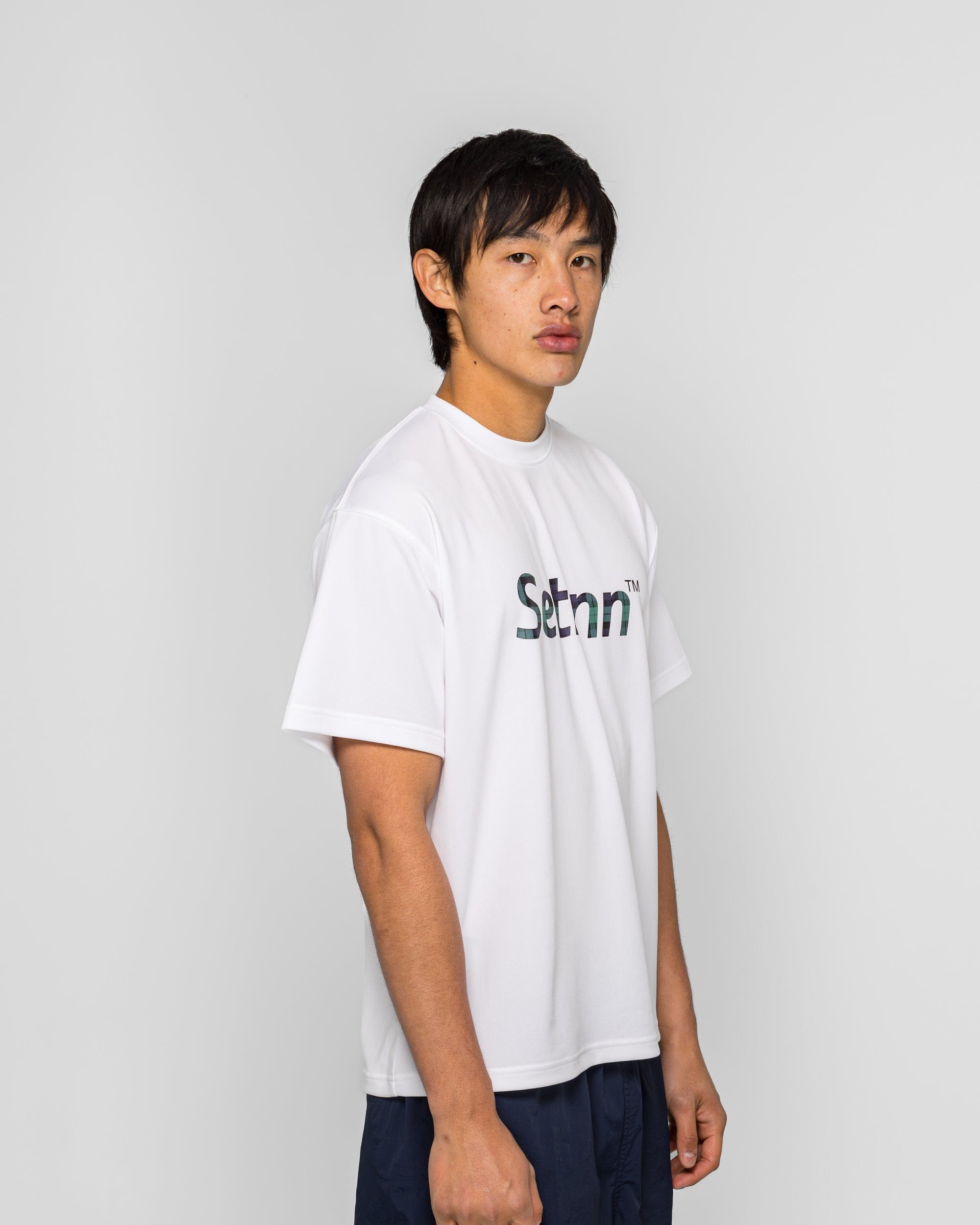 Setinn Script Practice T - Shirt - White/Blackwatch