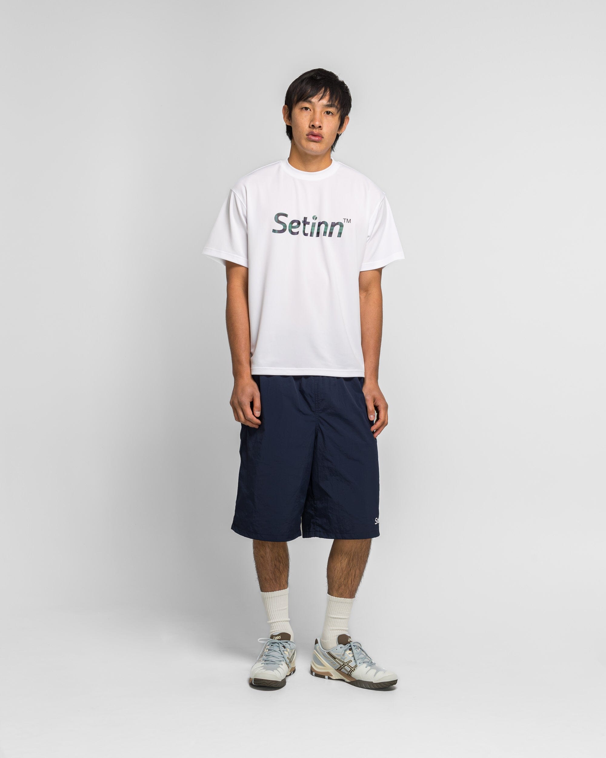 Setinn Script Practice T - Shirt - White/Blackwatch