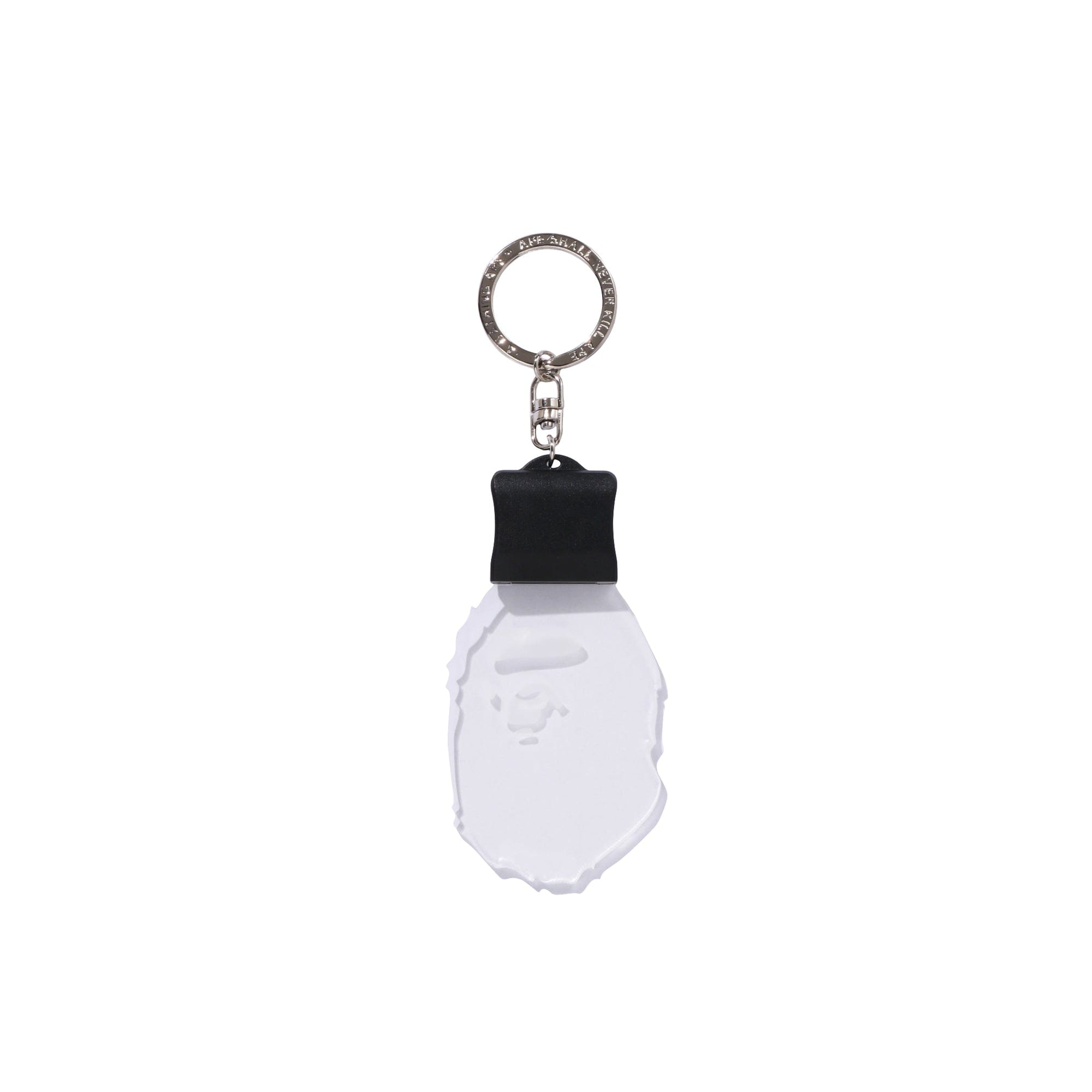 A Bathing Ape Ape Head Led Keychain - Clear