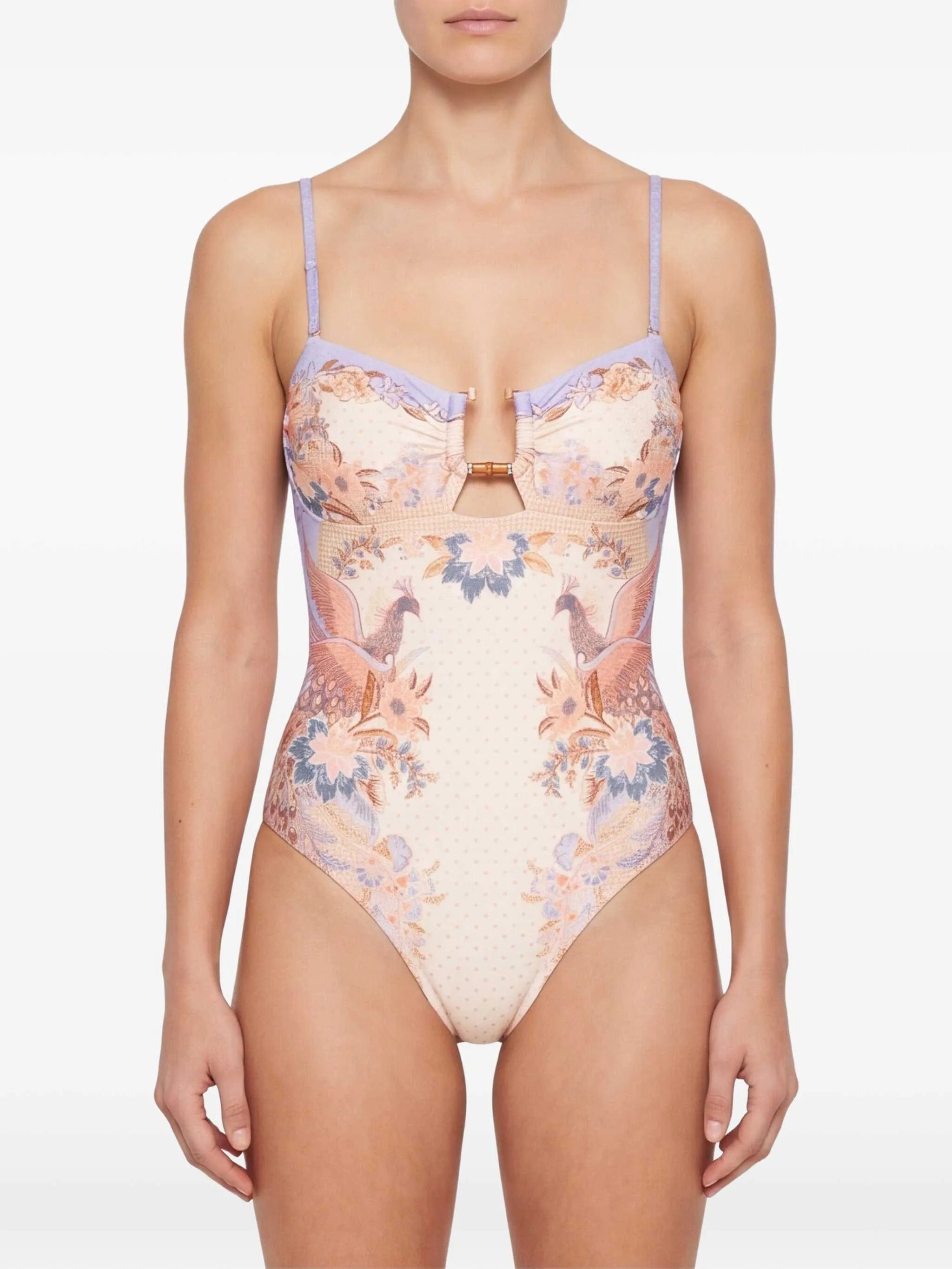 Zimmermann Indra bamboo - trim swimsuit