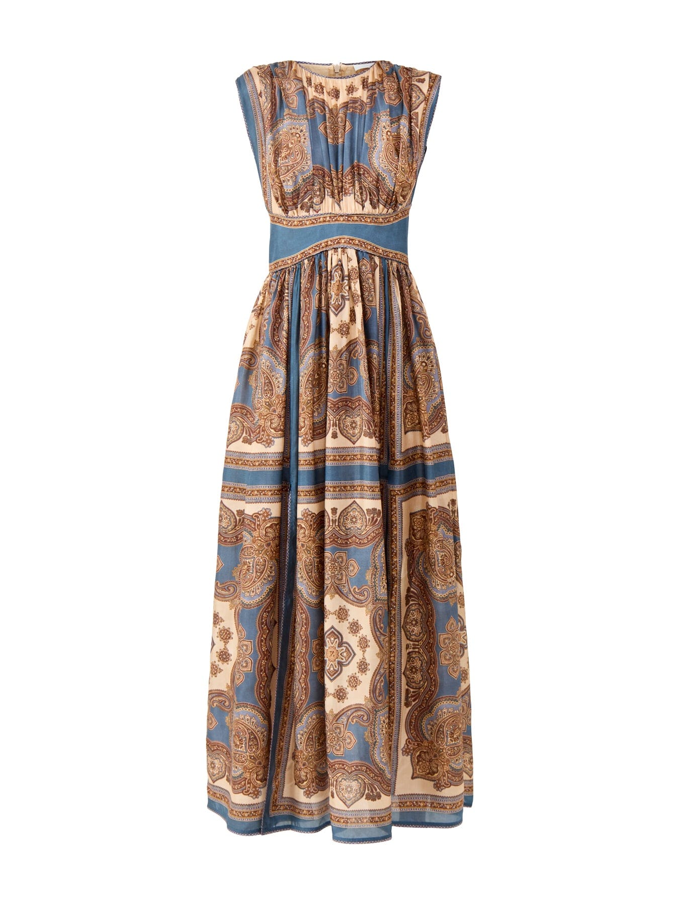 Zimmermann Mahon Waisted Silk Maxi Dress Multi