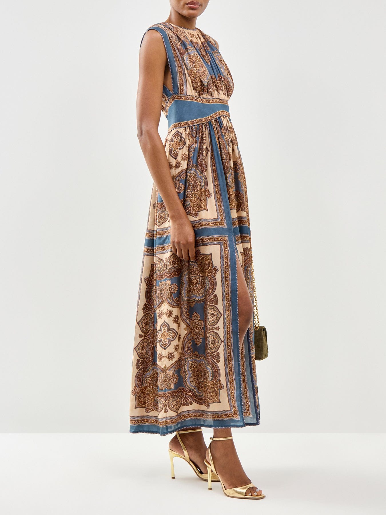 Zimmermann Mahon Waisted Silk Maxi Dress Multi