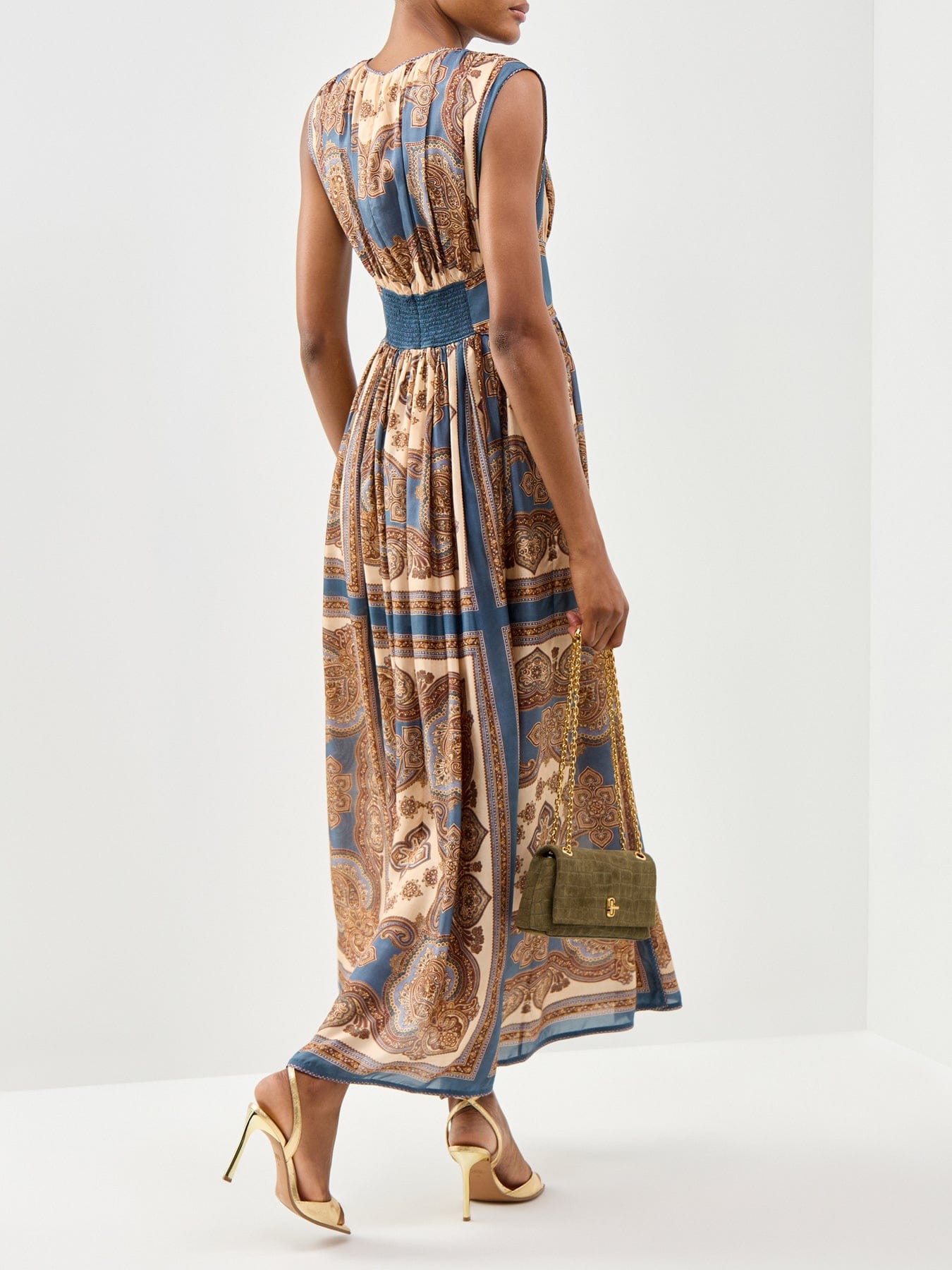 Zimmermann Mahon Waisted Silk Maxi Dress Multi