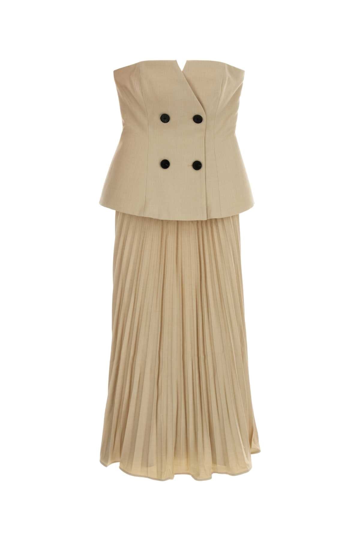 Self - Portrait Bandeau Dress — Beige