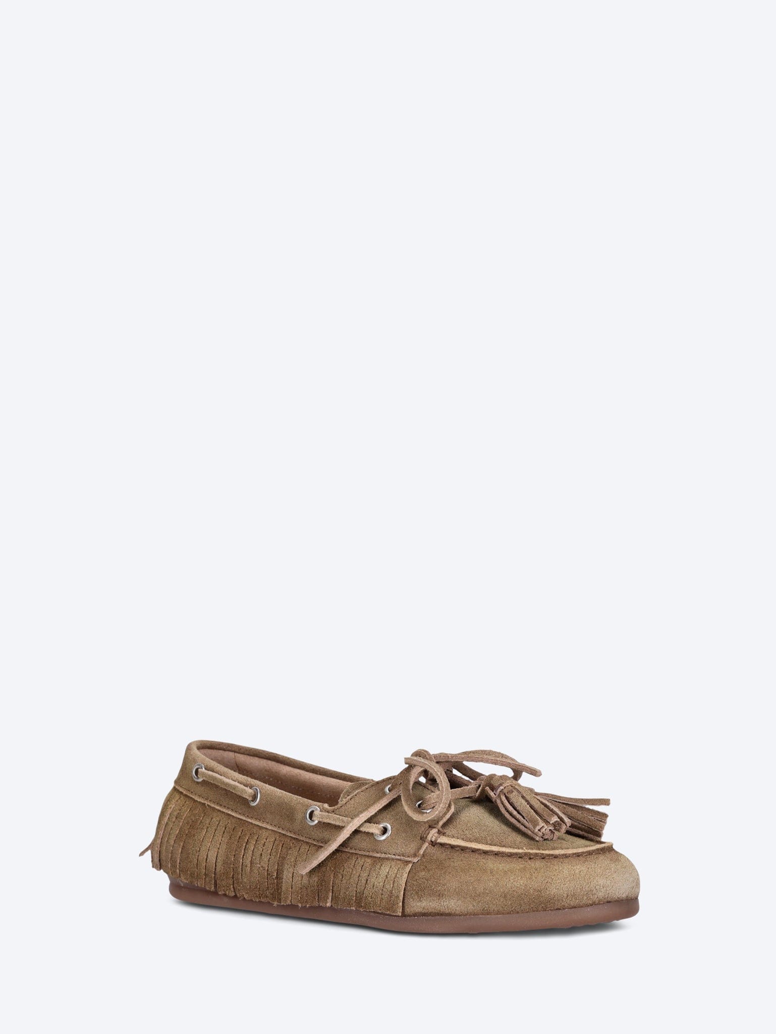POSA Boat native tassel suede loafers