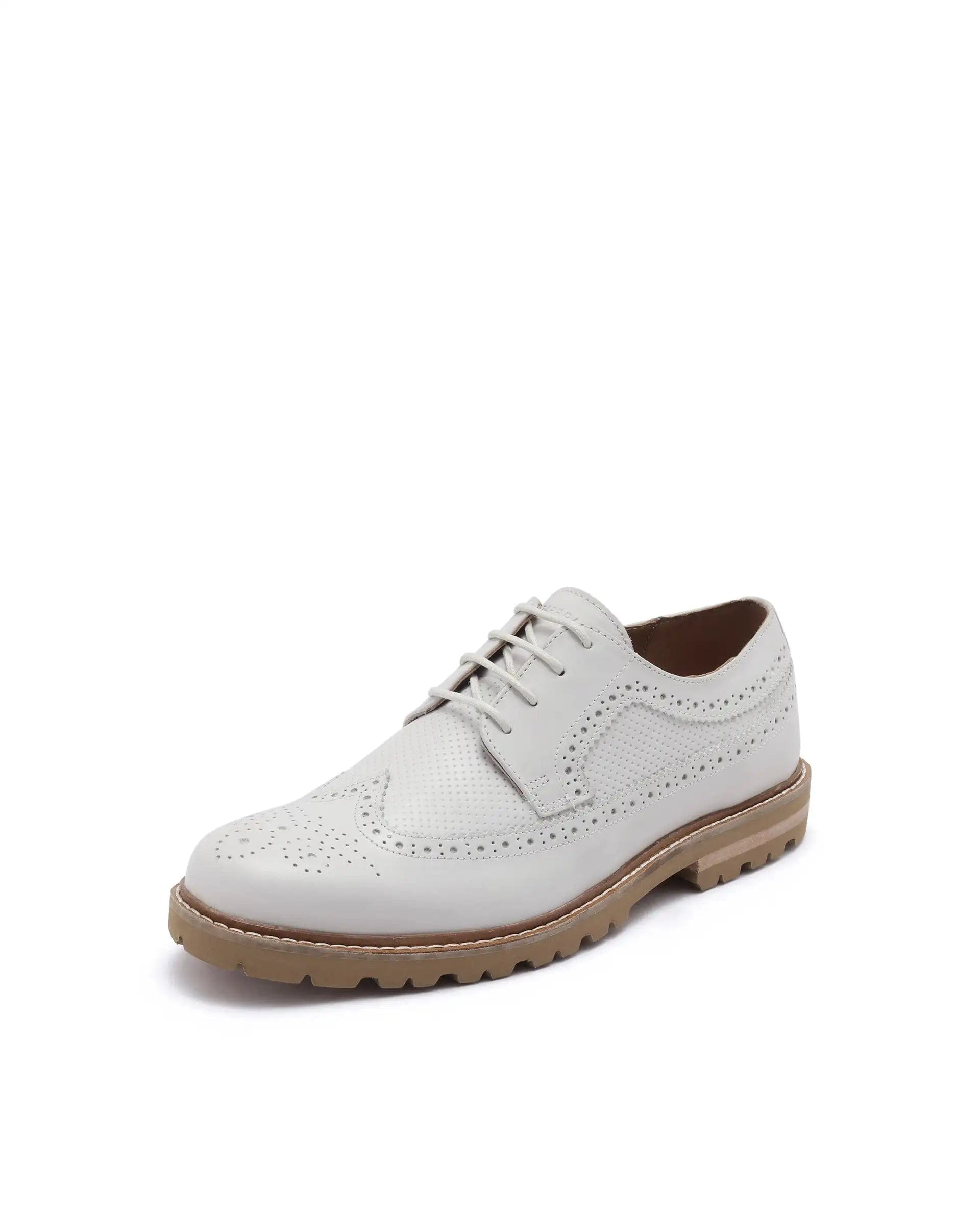 RAREZ Rare Rabbit Men Brox Ivory Lace - Up Shoes