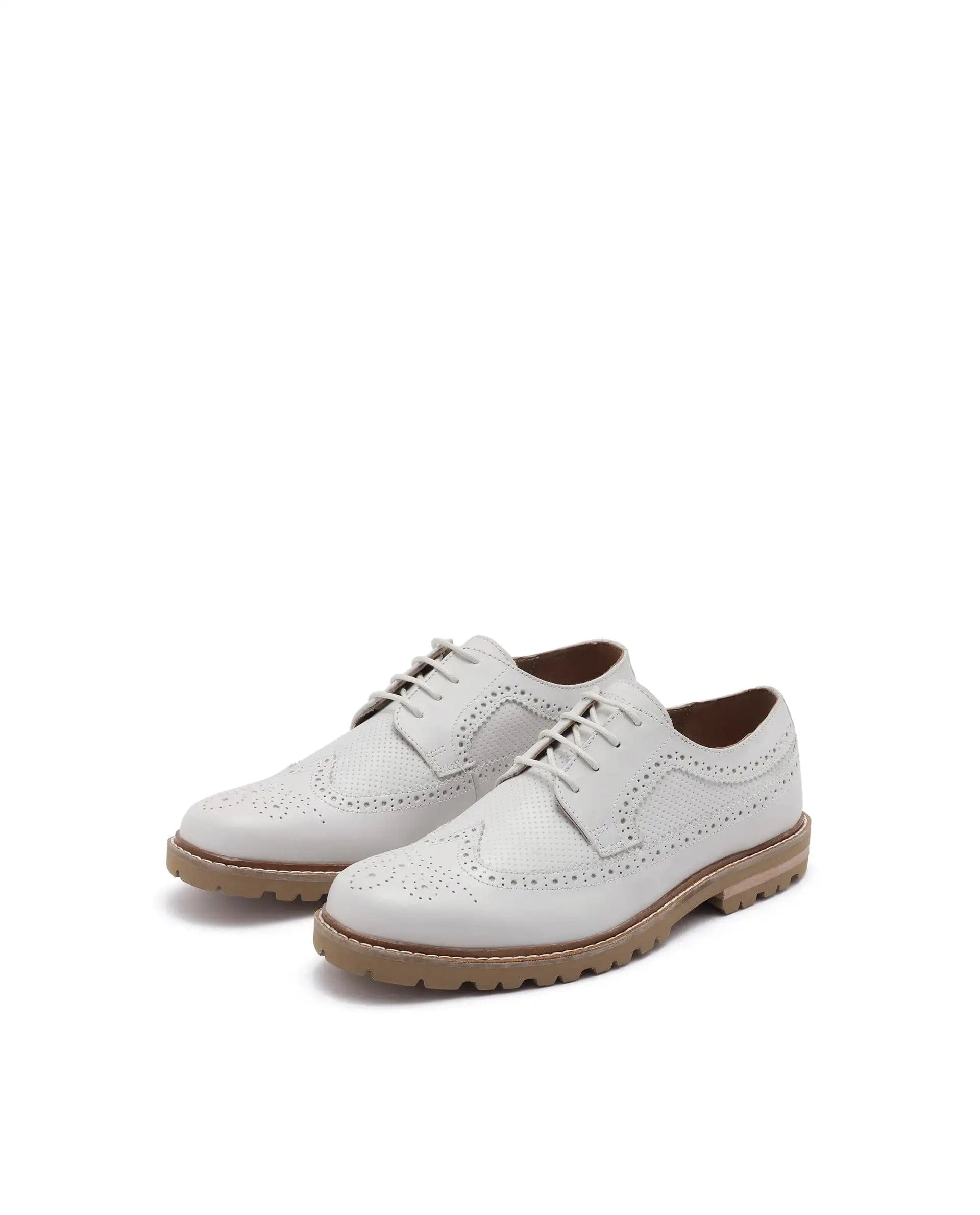 RAREZ Rare Rabbit Men Brox Ivory Lace - Up Shoes