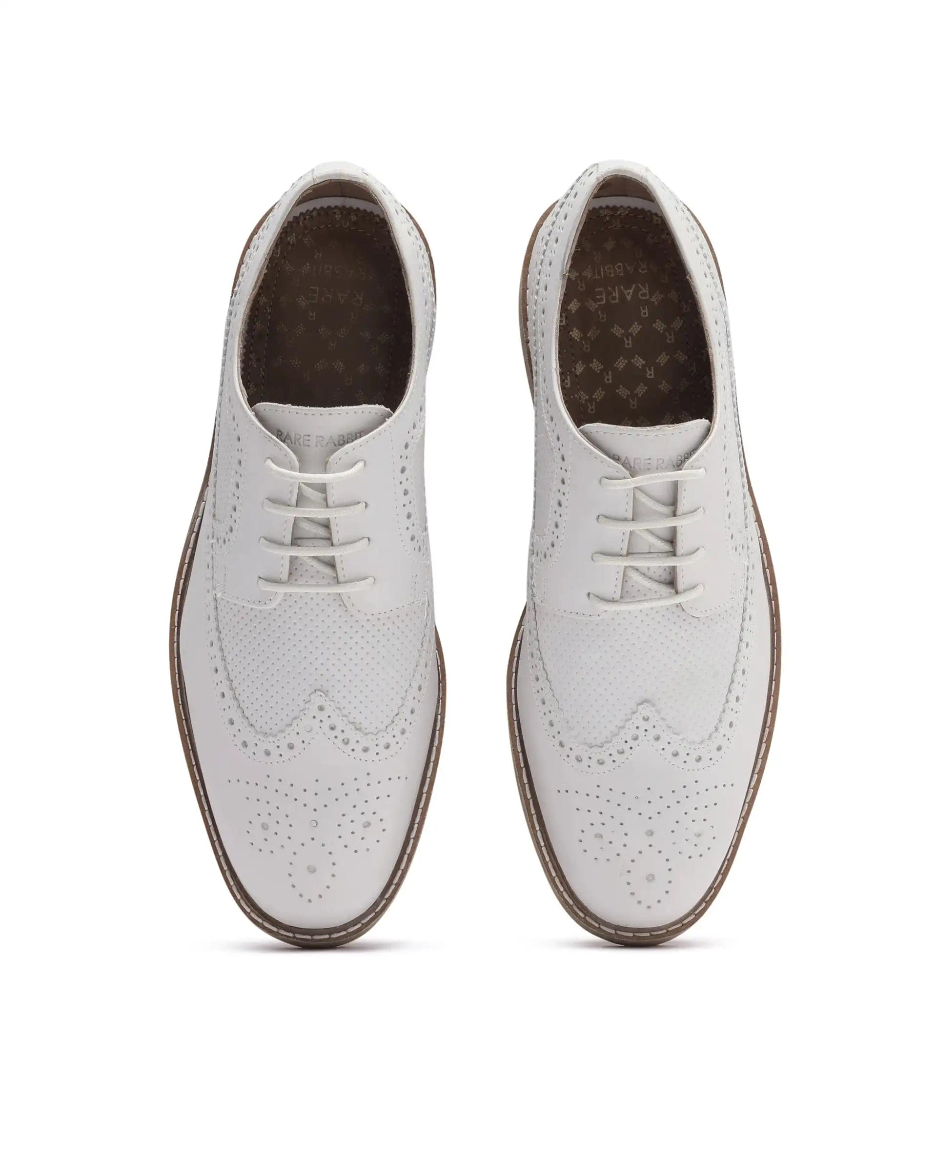 RAREZ Rare Rabbit Men Brox Ivory Lace - Up Shoes