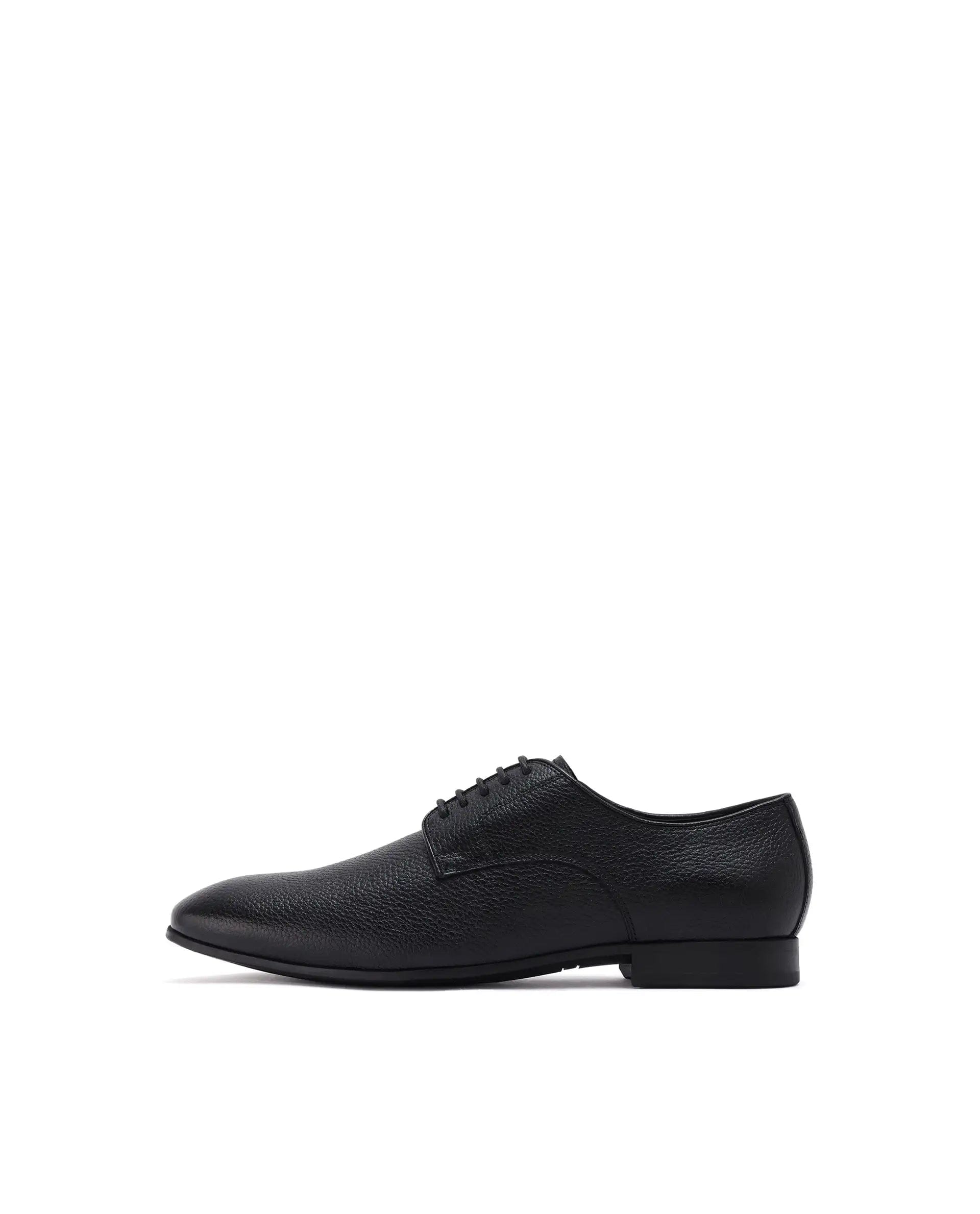 RAREZ Rare Rabbit Men Wolve Black Milled Leather Derby Style Lace - Up Formal Shoes