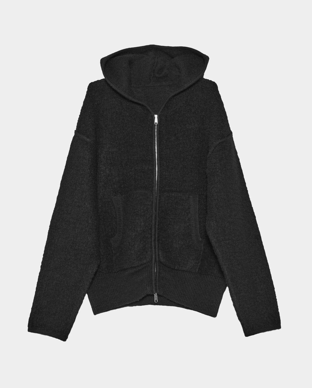 Beach Brains - Knit Zip Hood - Boiled Black