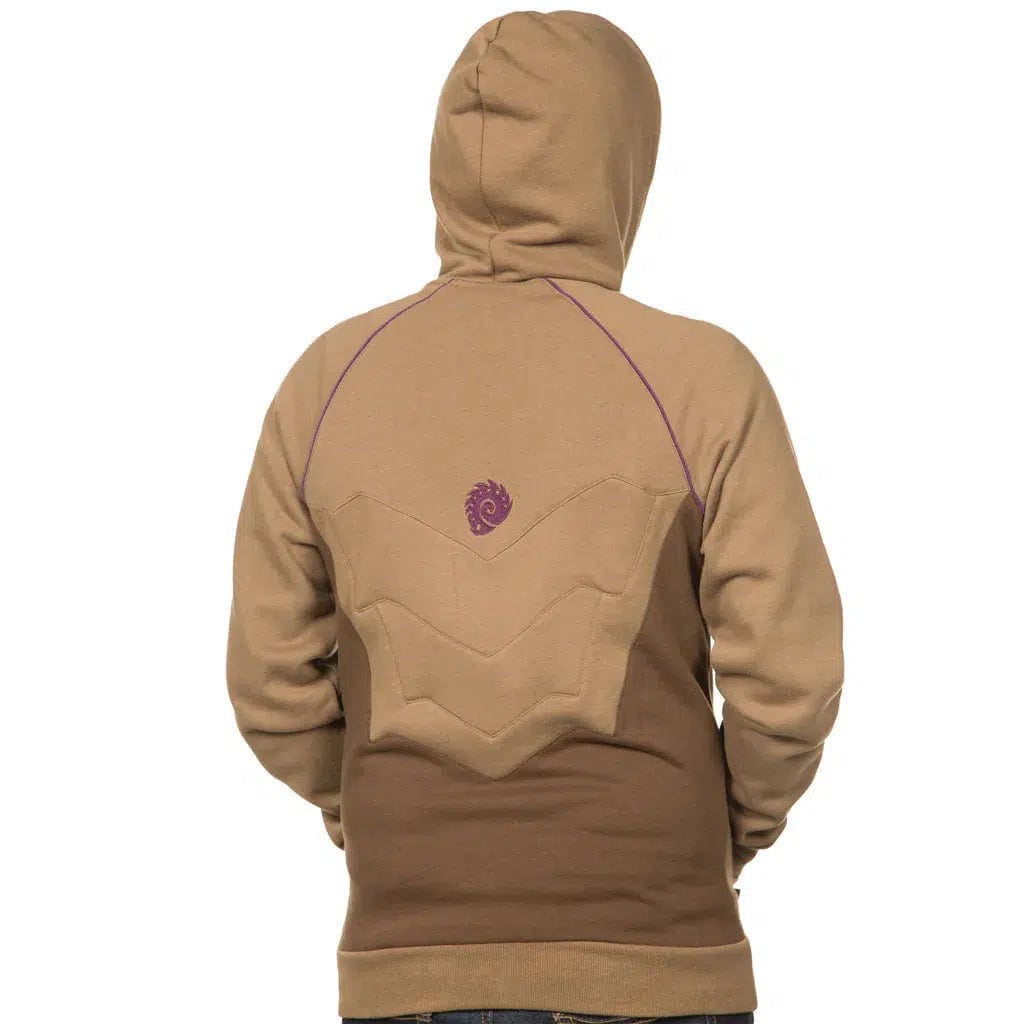 JINX StarCraft II - Zerg Carapace Zip - up Hoodie (Brown / Purple) - J!NX