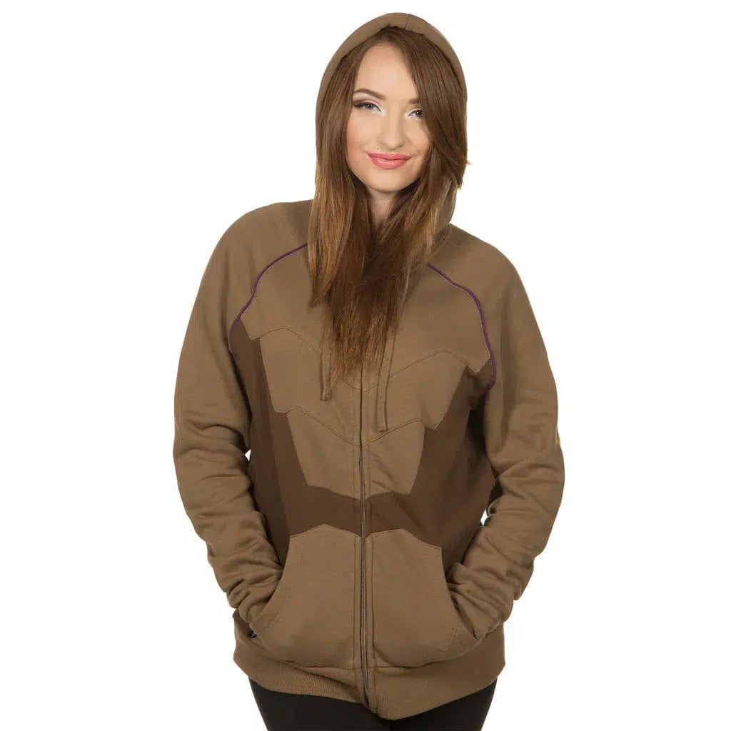 JINX StarCraft II - Zerg Carapace Zip - up Hoodie (Brown / Purple) - J!NX