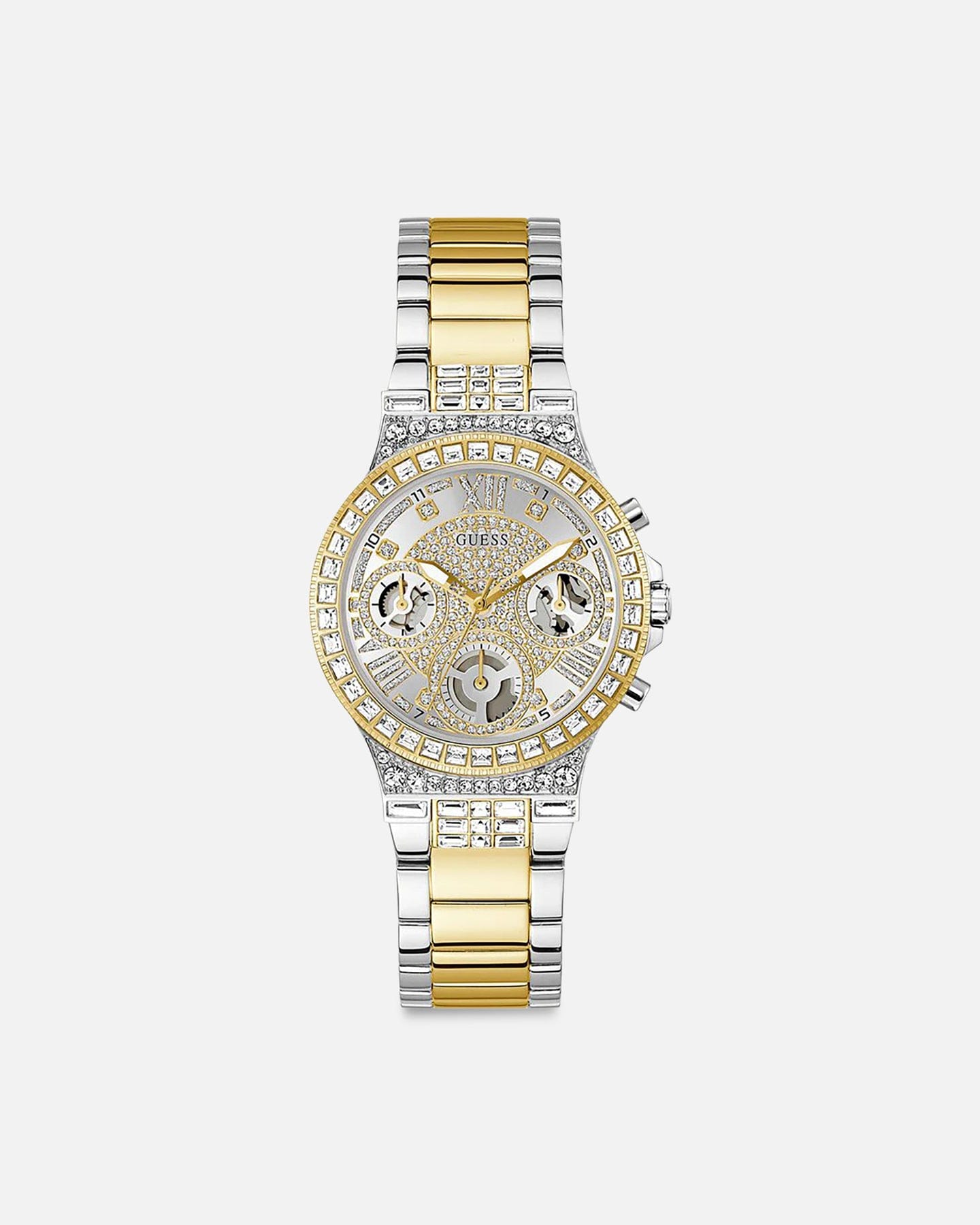 GUESS Mainline Moonlight Two Tone Bracelet Watch White