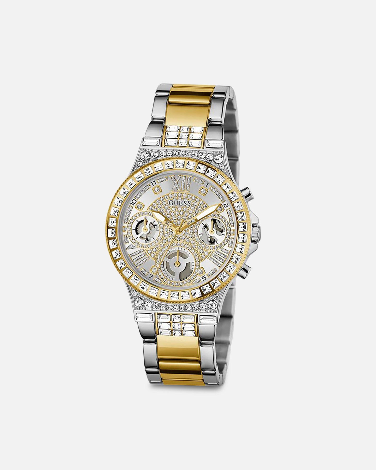 GUESS Mainline Moonlight Two Tone Bracelet Watch White