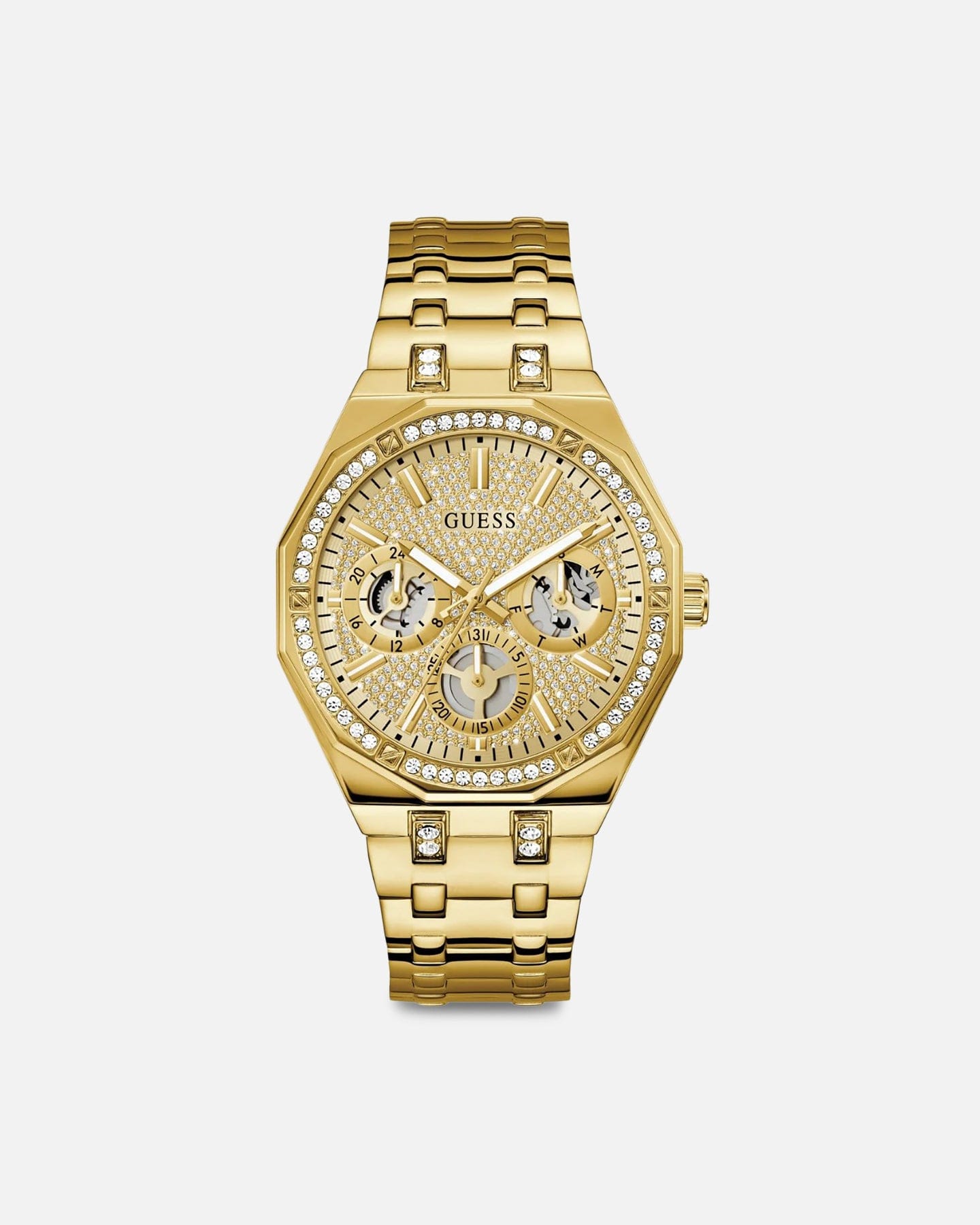 GUESS Mainline Kryptonite Glitz Bracelet Watch Gold
