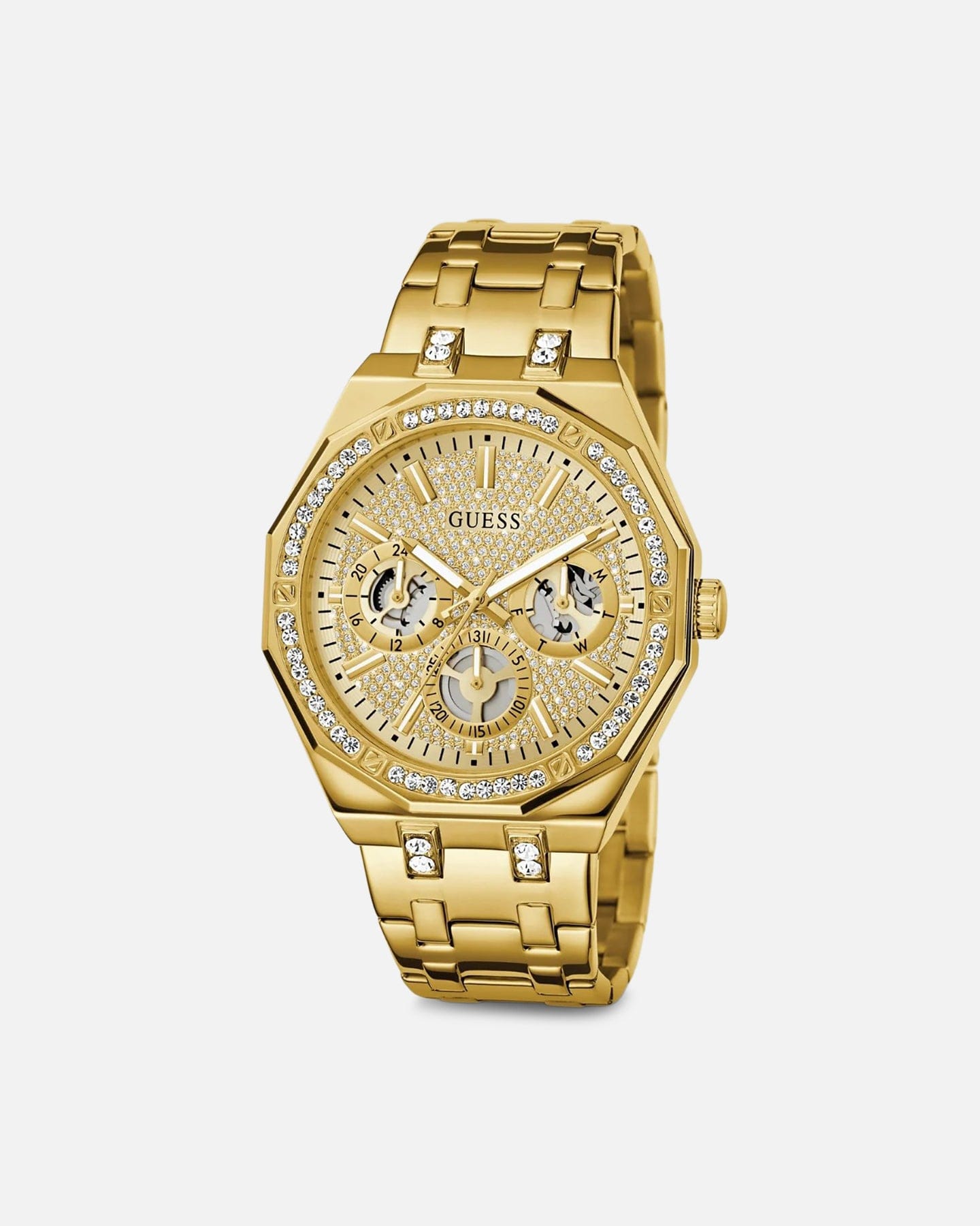 GUESS Mainline Kryptonite Glitz Bracelet Watch Gold