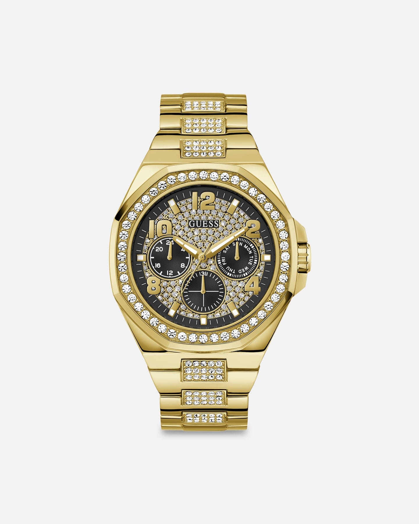GUESS Mainline Empire Crystal Bracelet Watch Gold