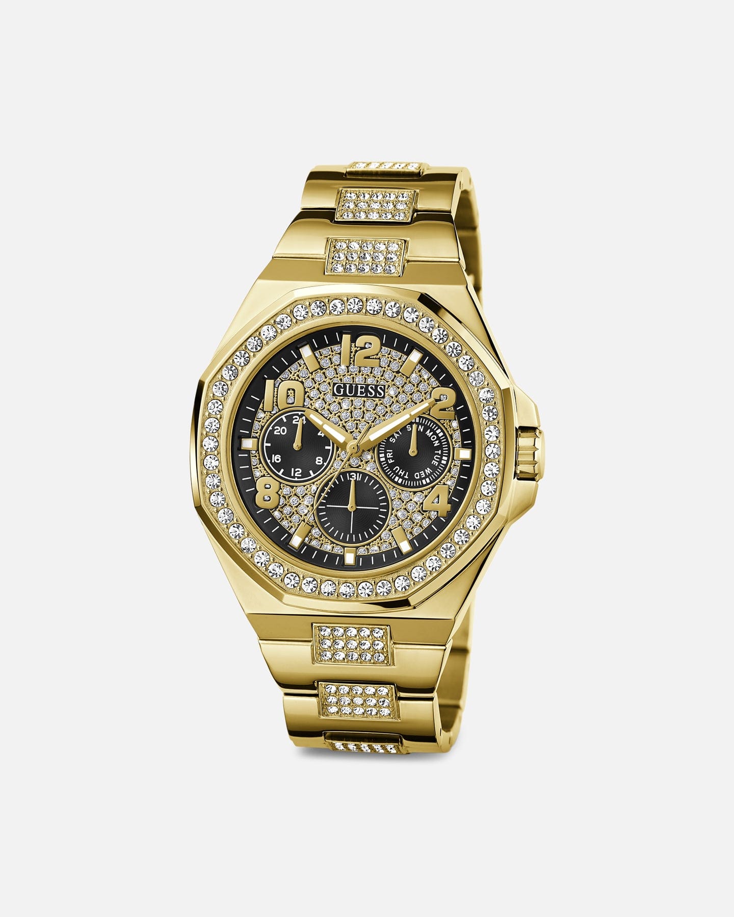 GUESS Mainline Empire Crystal Bracelet Watch Gold