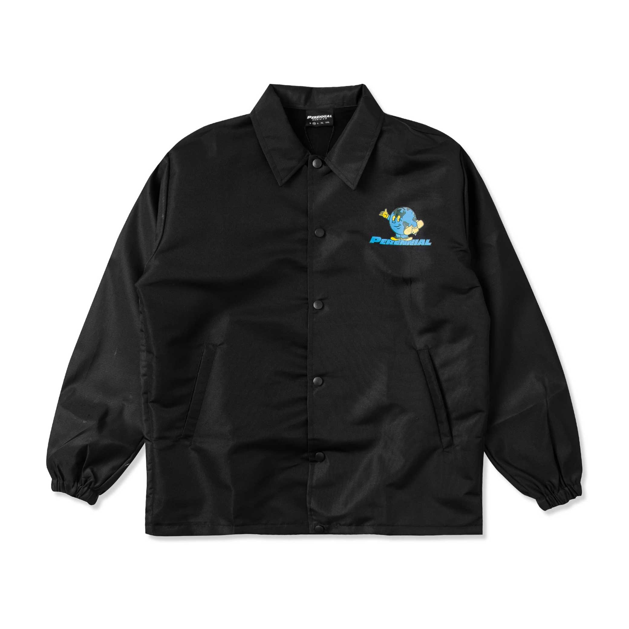 Perennial Skate Co. Skate The Earth Coach Jacket - Black