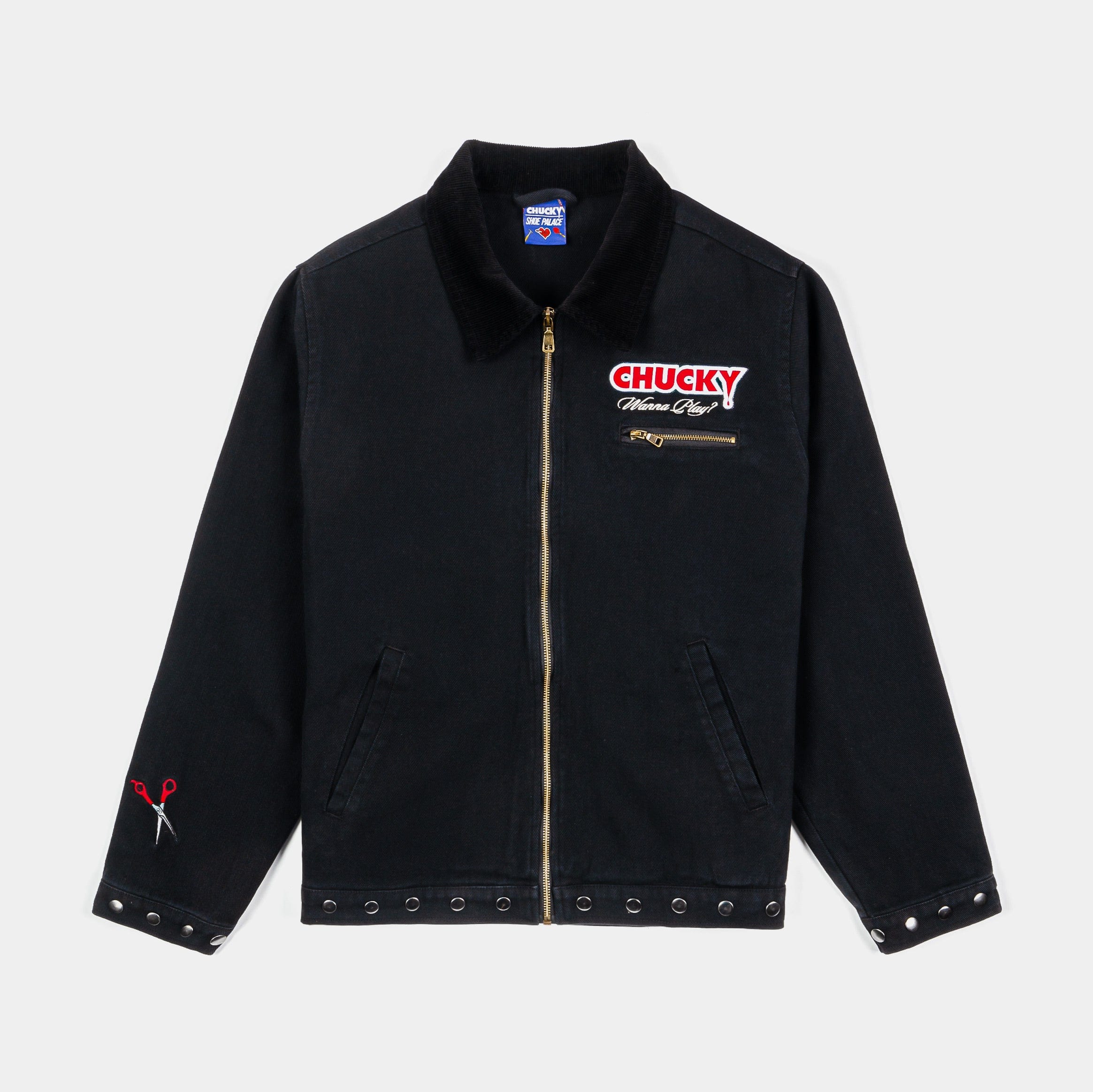 Chucky x SP SP x Chucky Wanna Play Washed Work Mens Jacket (Black/Red)