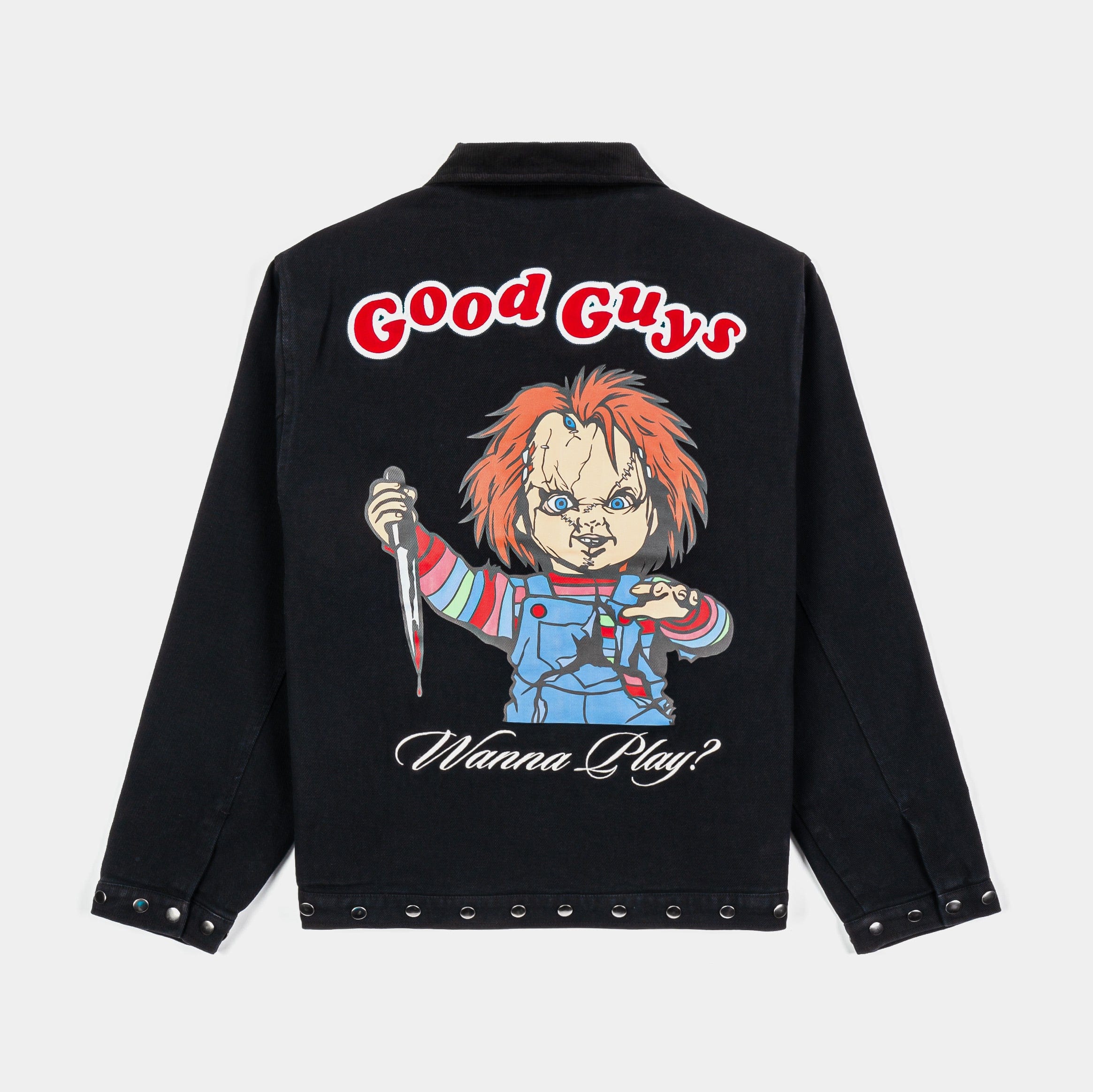 Chucky x SP SP x Chucky Wanna Play Washed Work Mens Jacket (Black/Red)