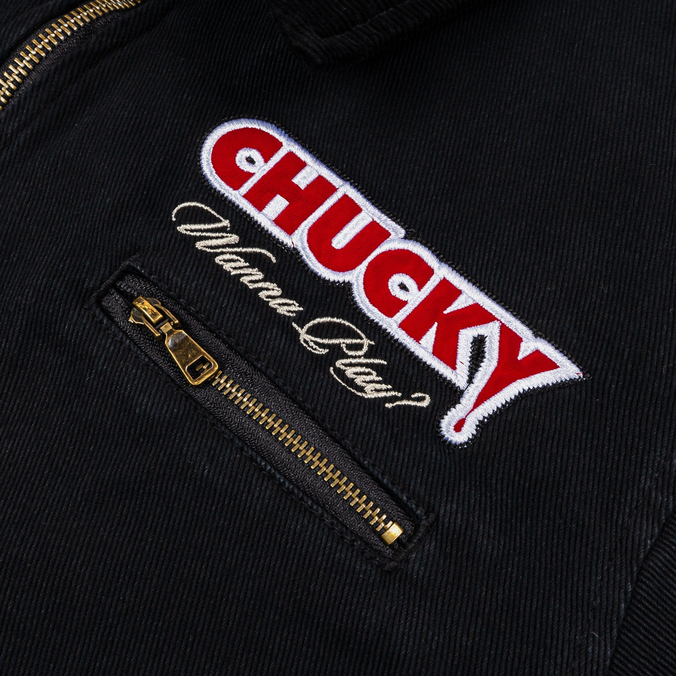 Chucky x SP SP x Chucky Wanna Play Washed Work Mens Jacket (Black/Red)