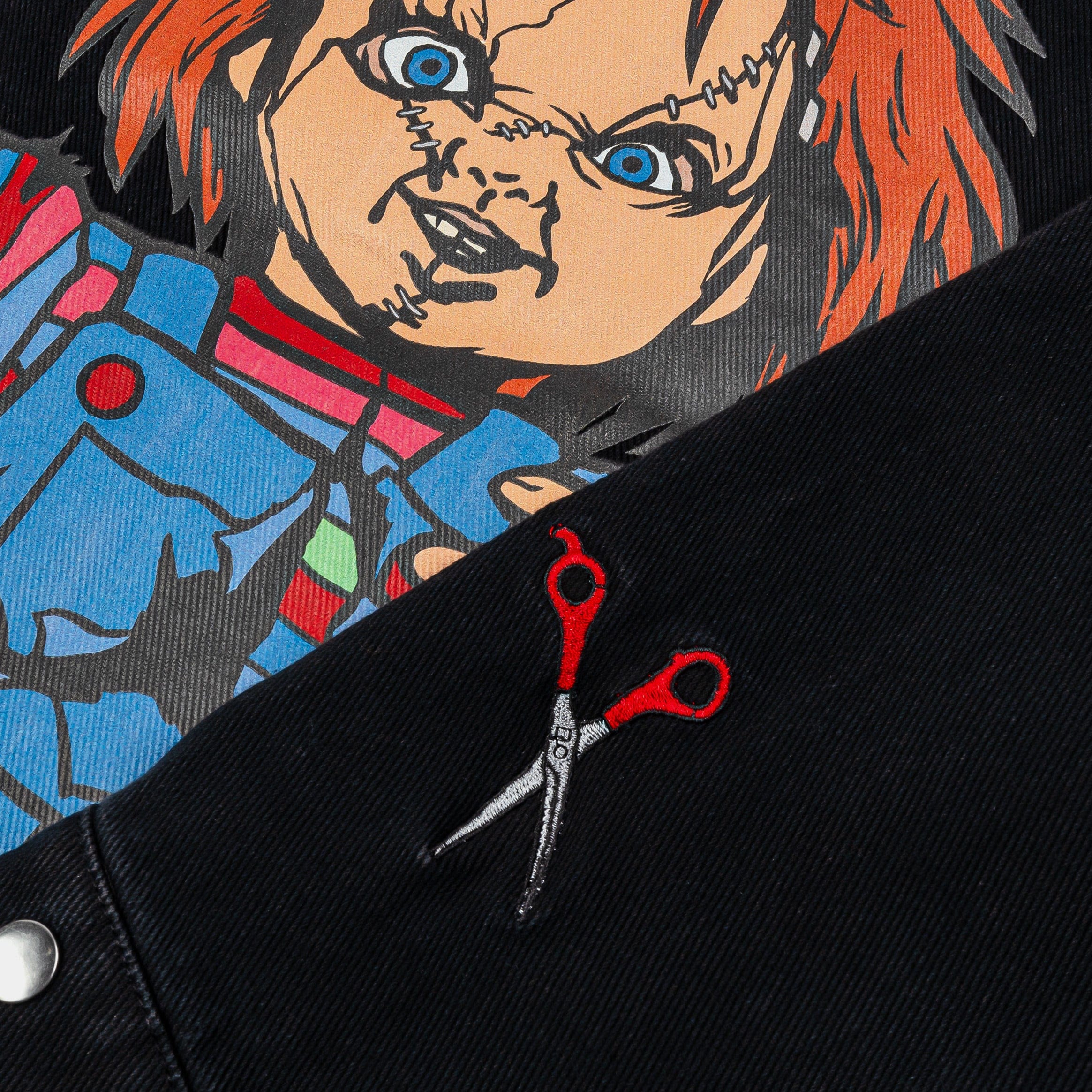 Chucky x SP SP x Chucky Wanna Play Washed Work Mens Jacket (Black/Red)