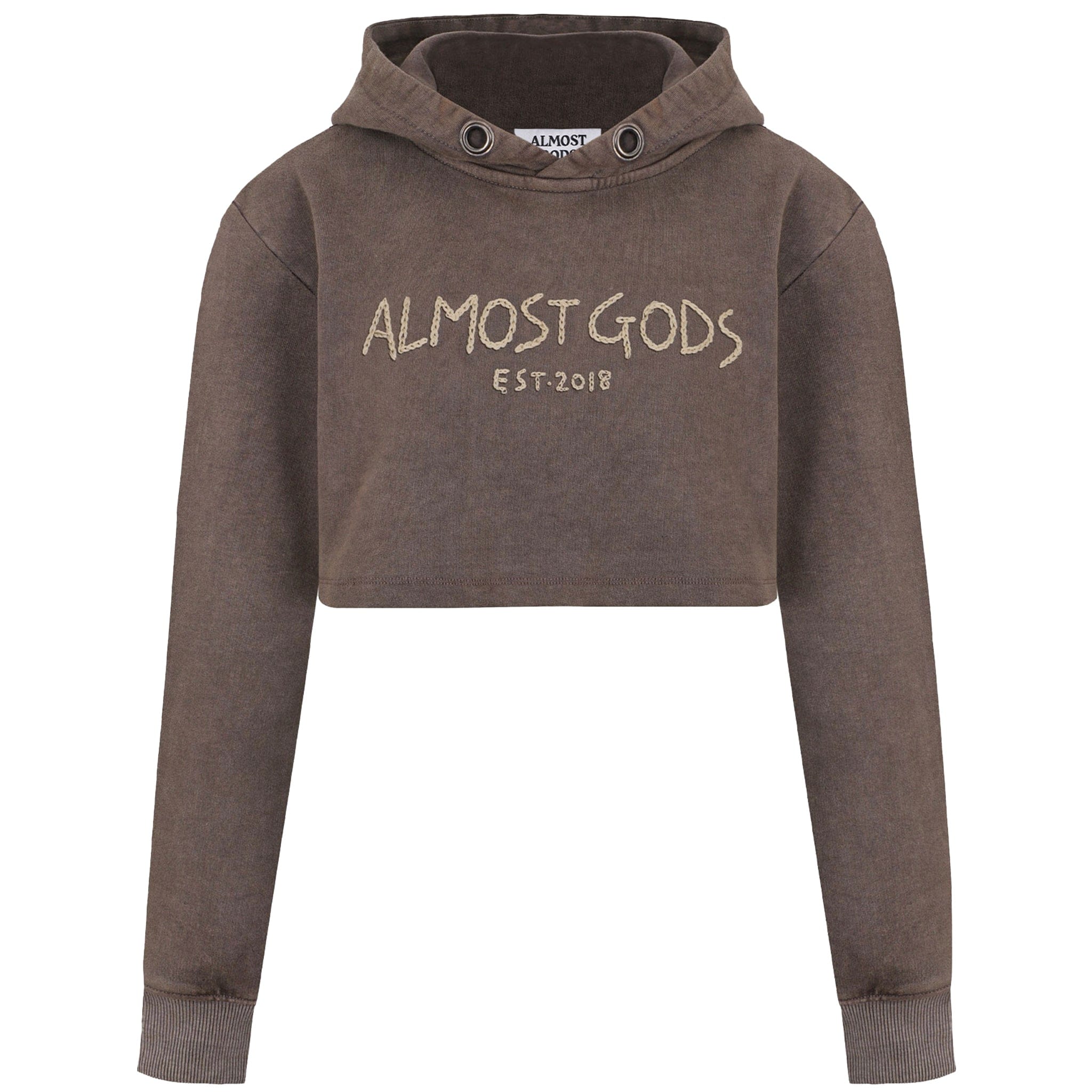 Almost Gods HAND EMBROIDERED AARI CROPPED HOODIE