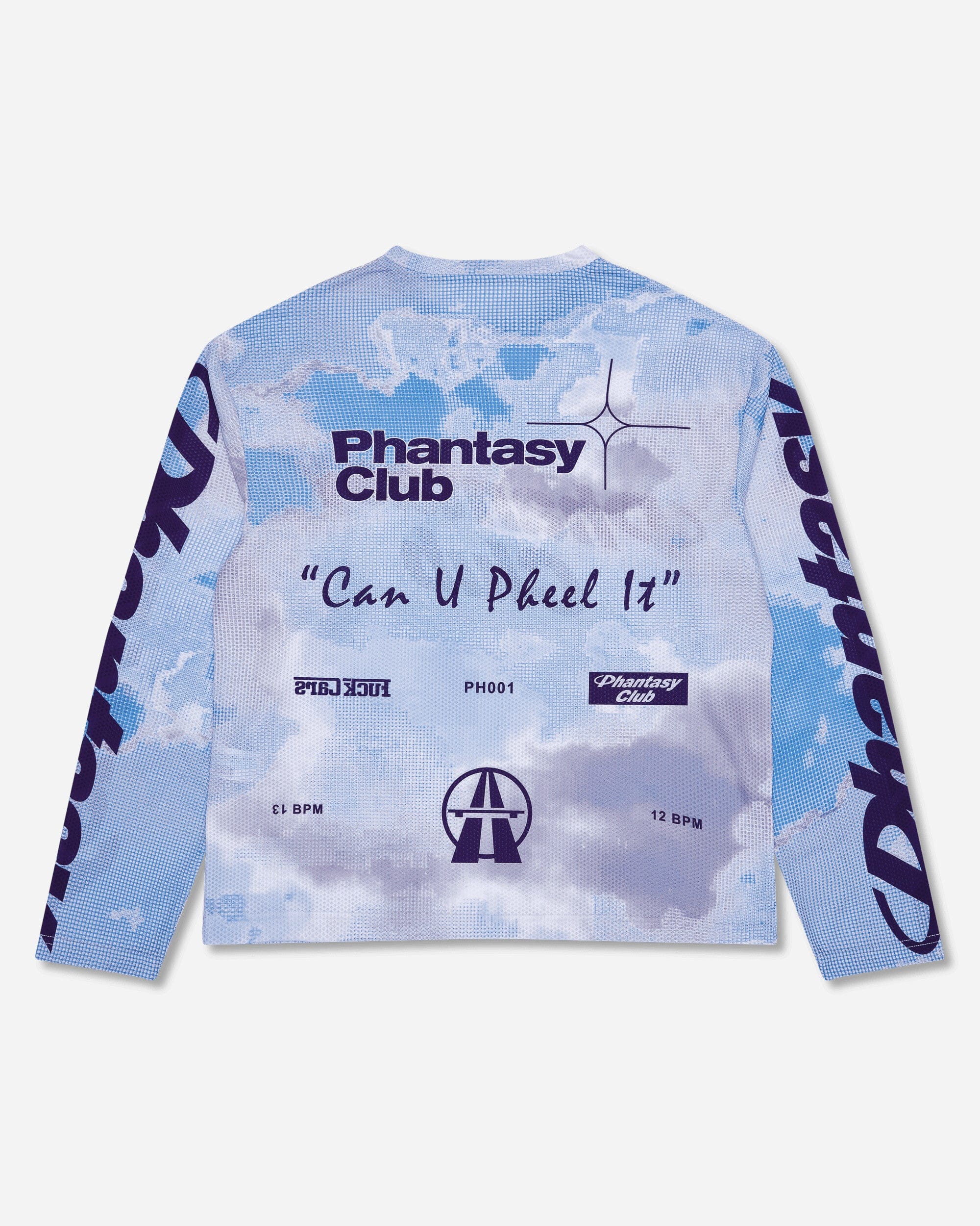 Phantasy Club Halcyon Longsleeve Mesh Top Sky Light Blue