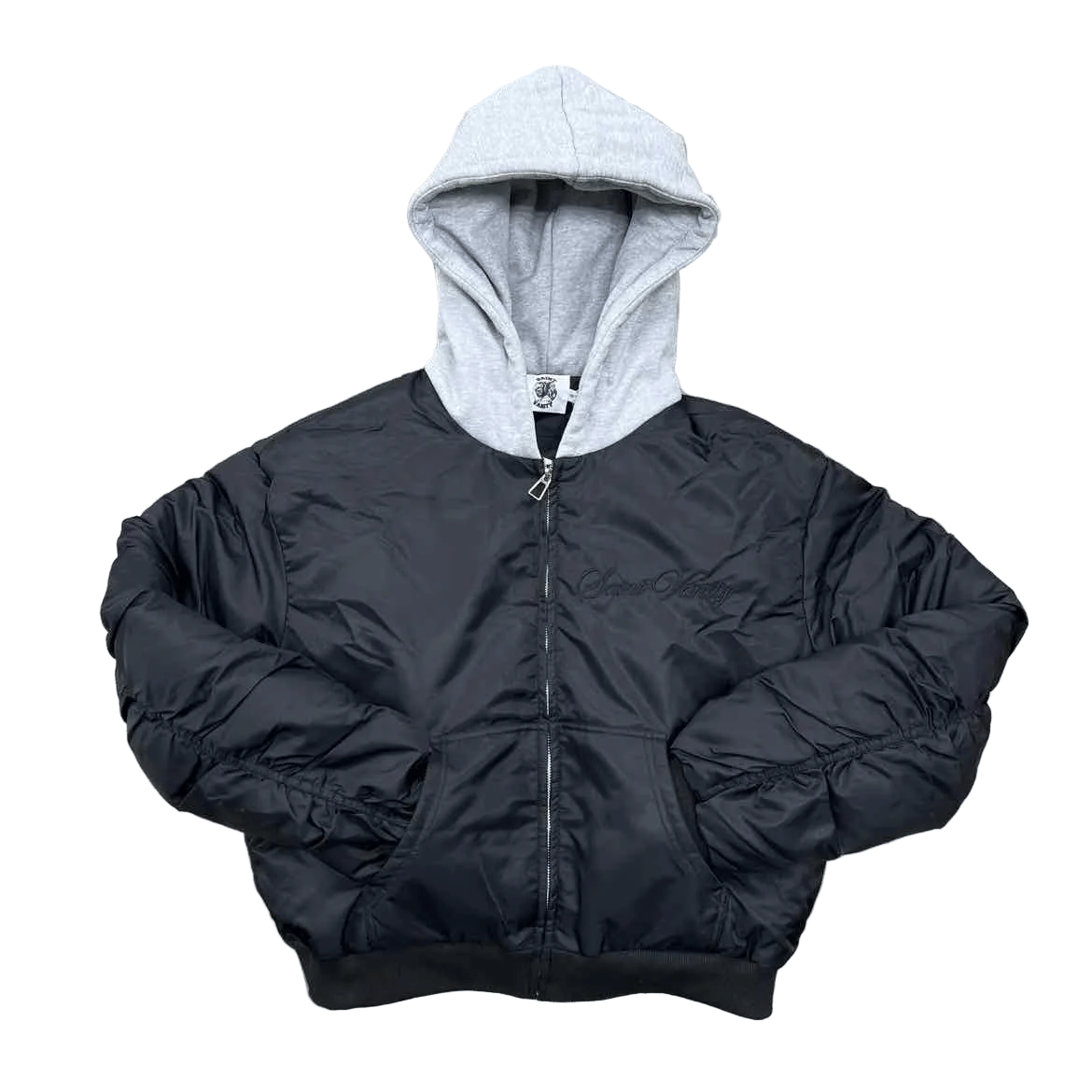 Saint Vanity Jacket GREY HOOD Black New Size S