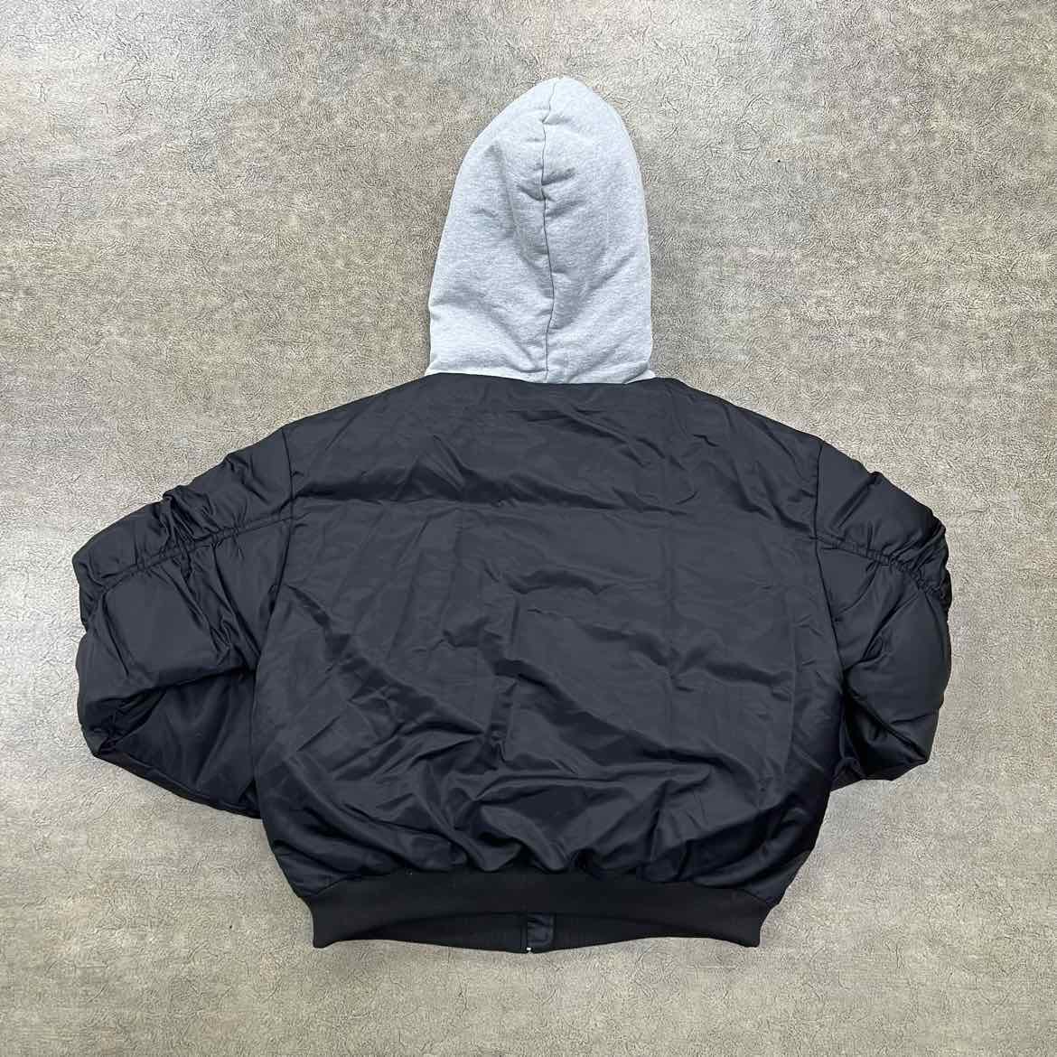 Saint Vanity Jacket GREY HOOD Black New Size S