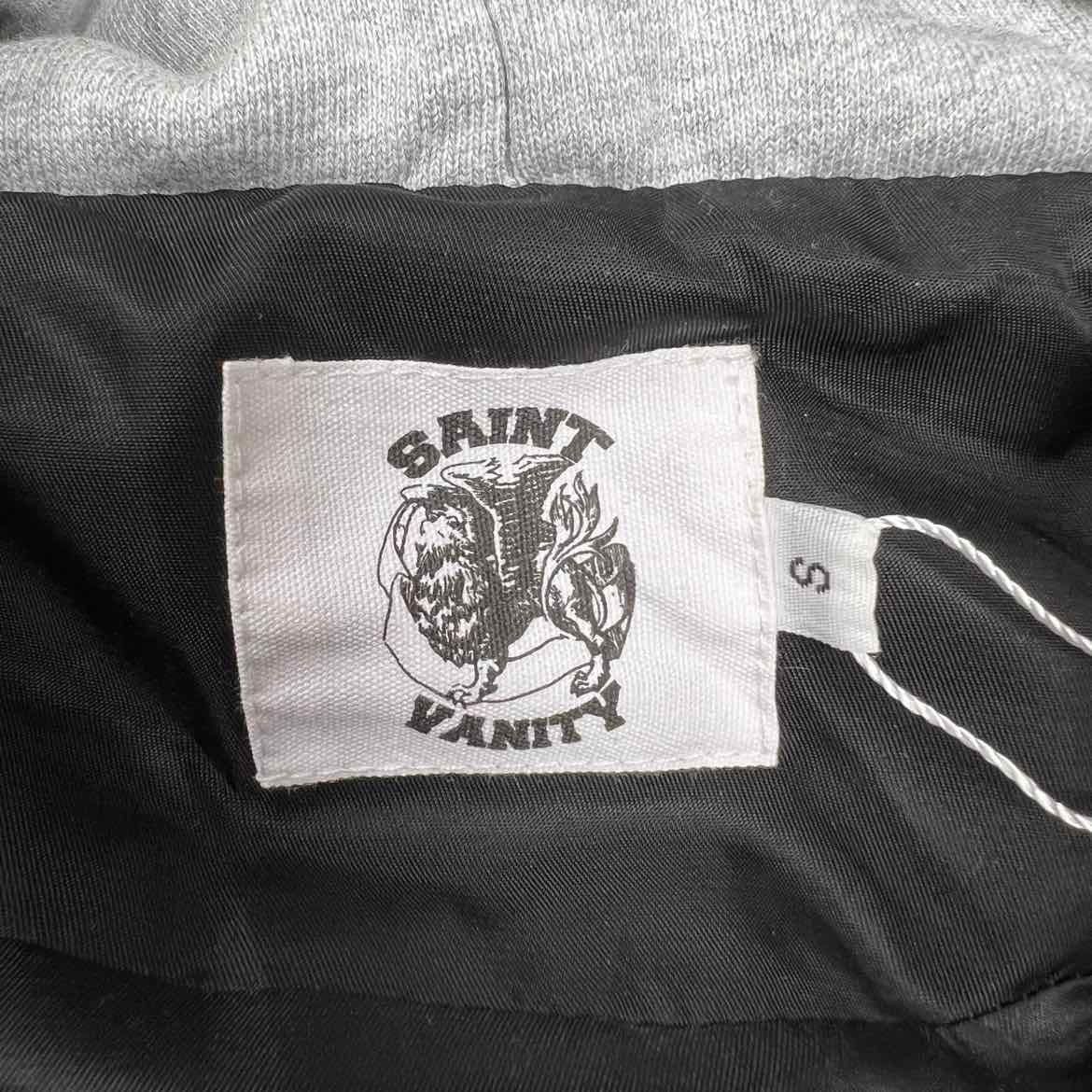 Saint Vanity Jacket GREY HOOD Black New Size S