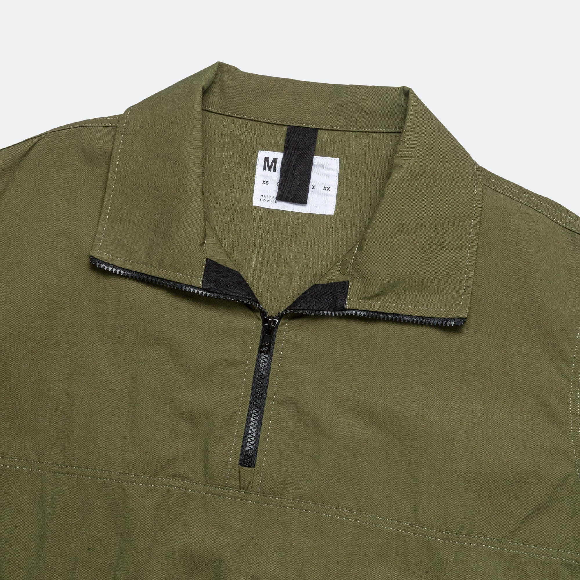 MHL. Stand Collar Anorak - Proofed Cotton Nylon Grass