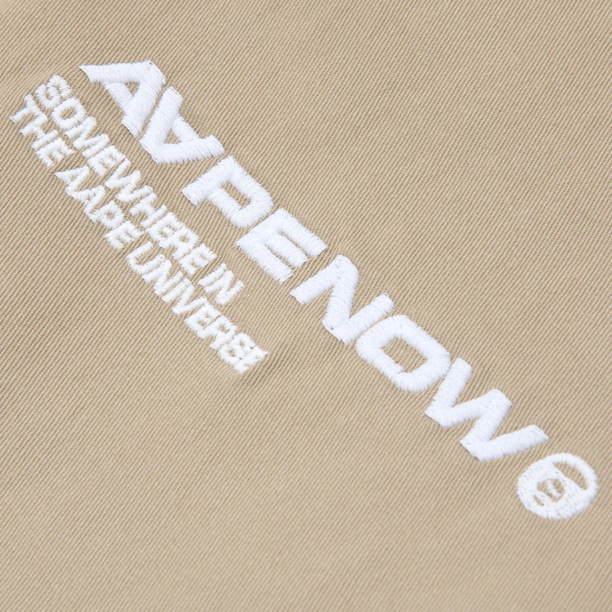 AAPE by A Bathing Ape AAPE Moonface Embroidered Relaxed Woven Pants Beige / Grey