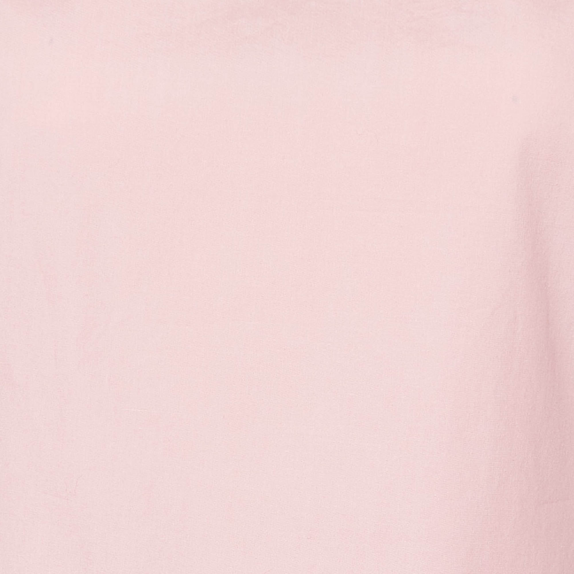 Sandro Pink Cotton Lace Trimmed Blouse