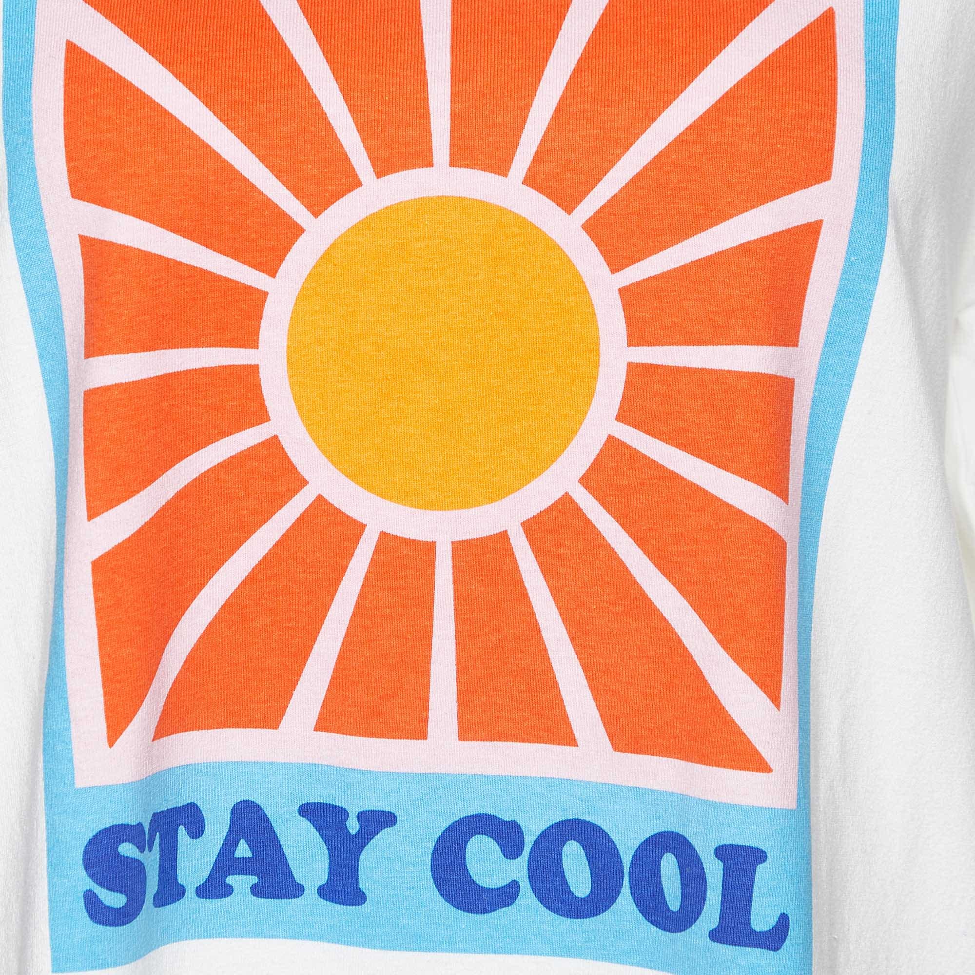 Sandro White Graphic Print Cotton Crew Neck T - Shirt
