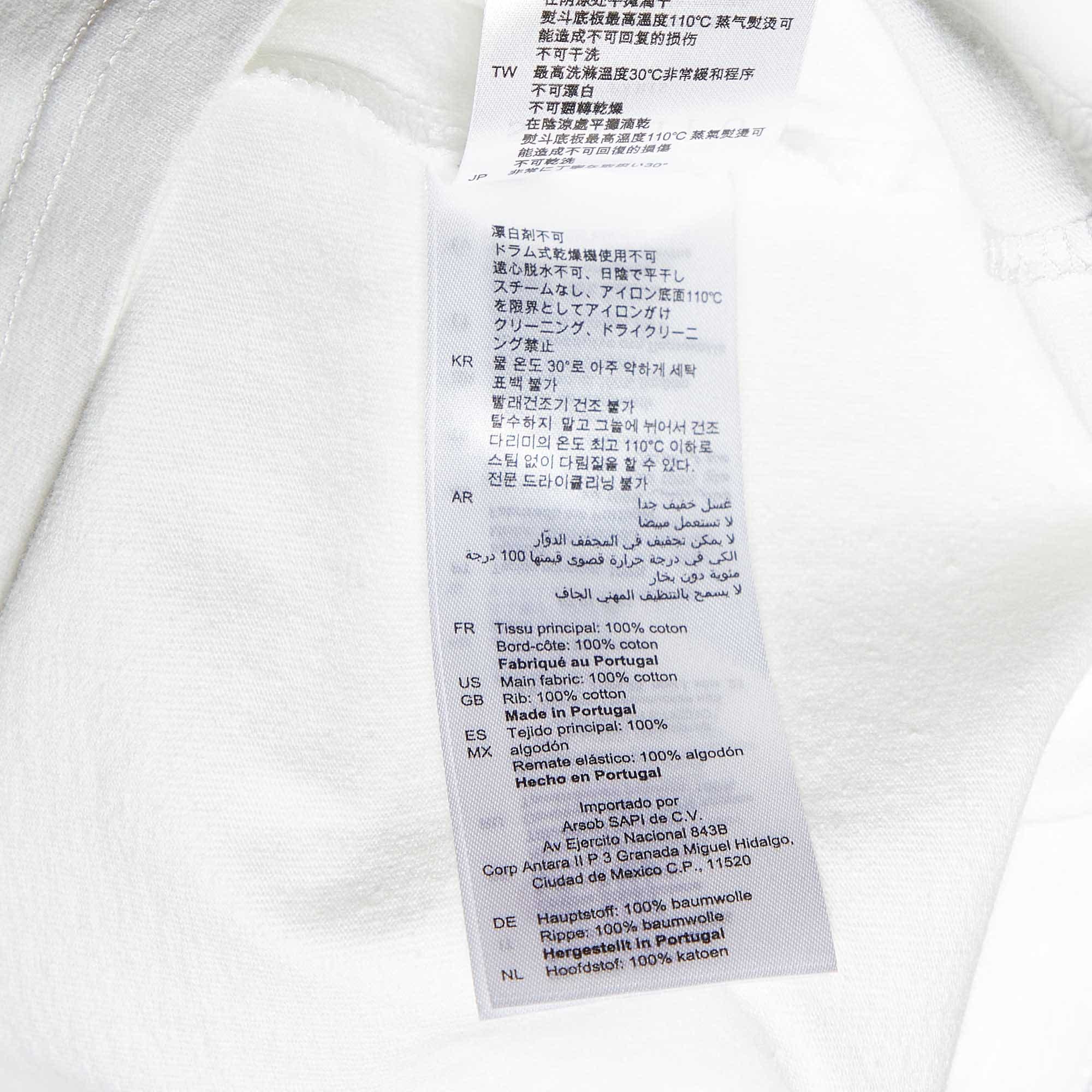 Sandro White Graphic Print Cotton Crew Neck T - Shirt