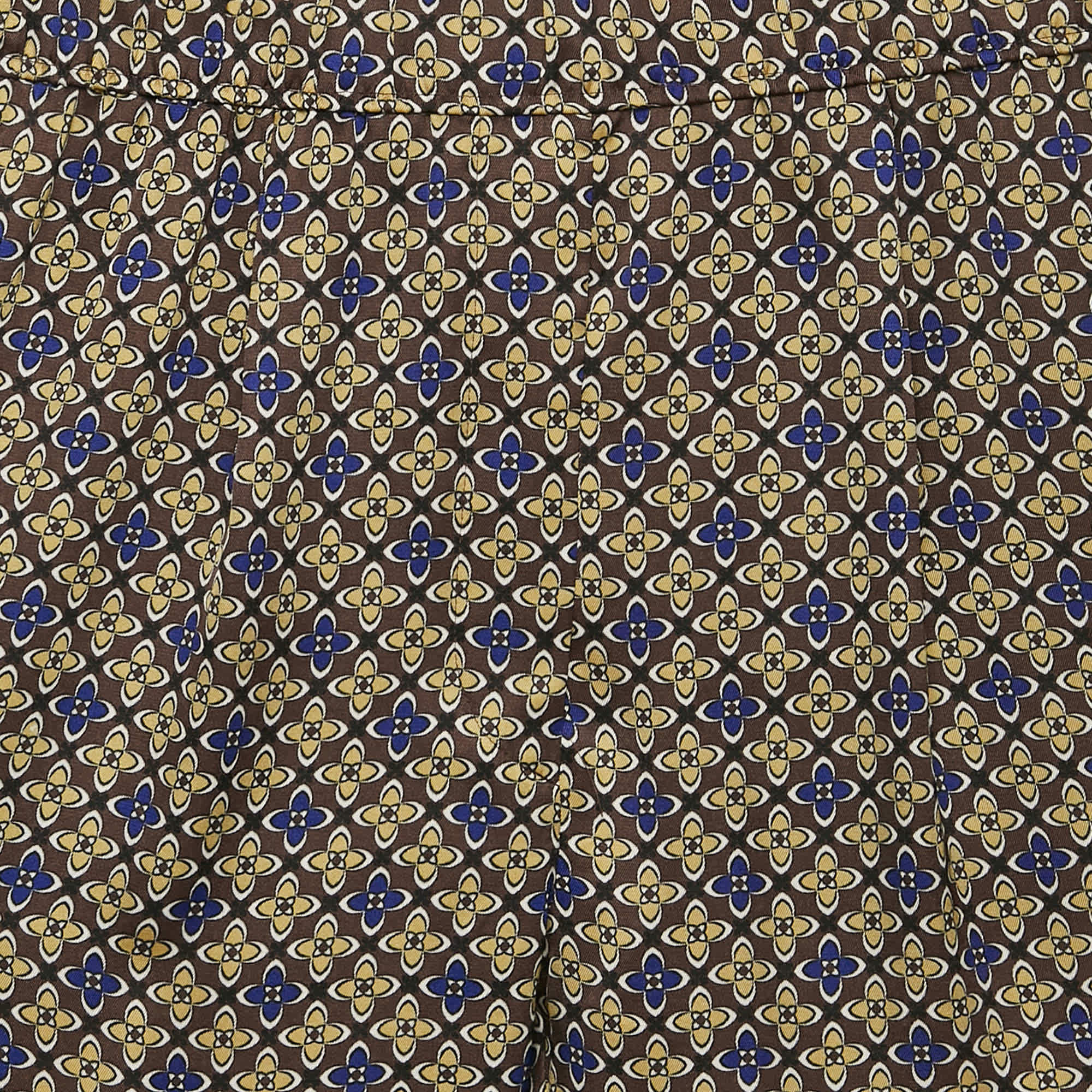 Sandro Multicolor Printed Satin Straight Leg Dany Trousers