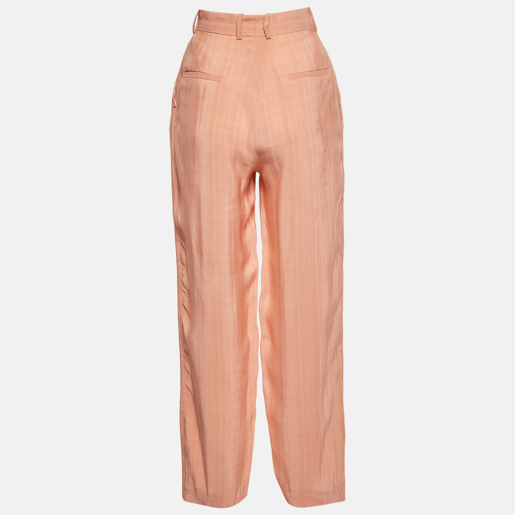 Sandro Pink Striped Cotton Trousers