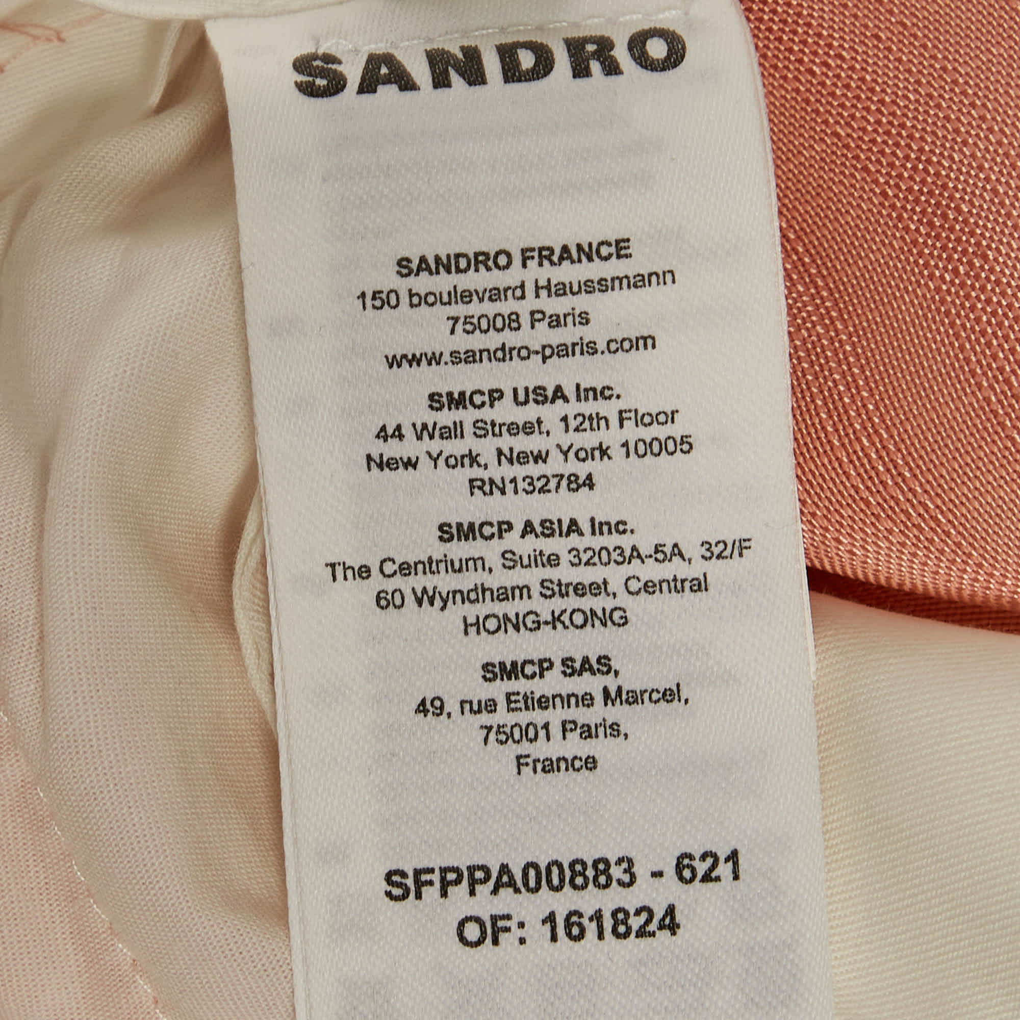 Sandro Pink Striped Cotton Trousers